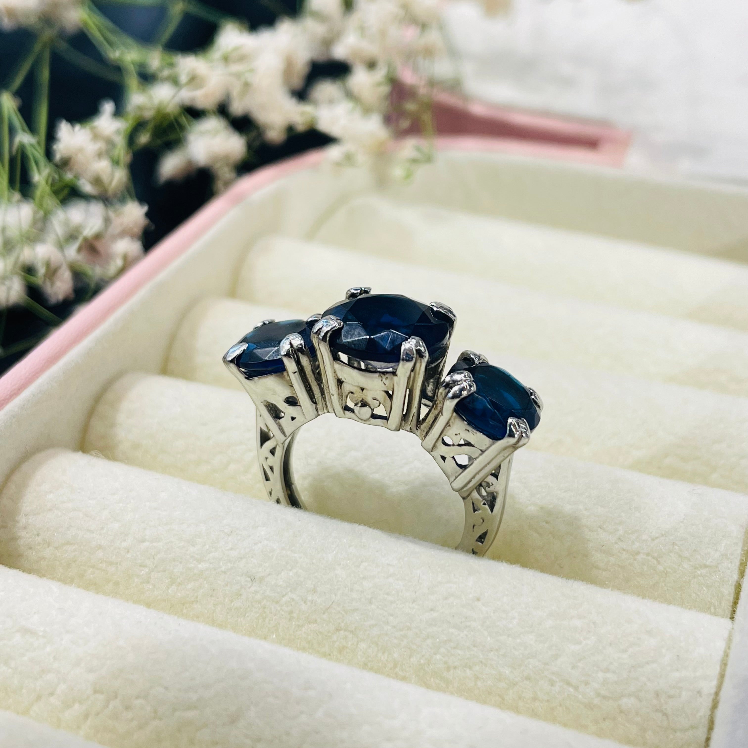 Vs sterling silver cocktail ring 211 7g