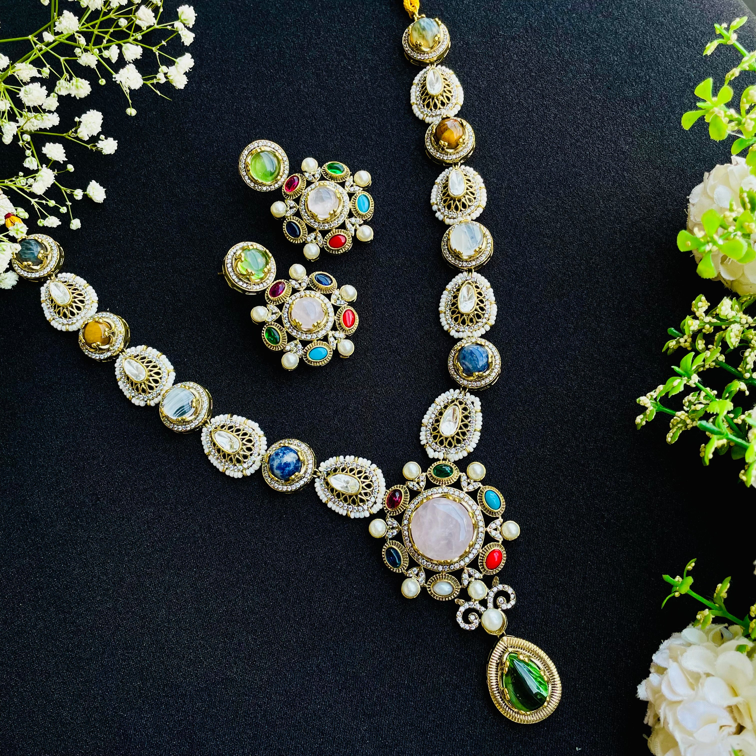 Nayaab Dhwani Polki Neckpiece