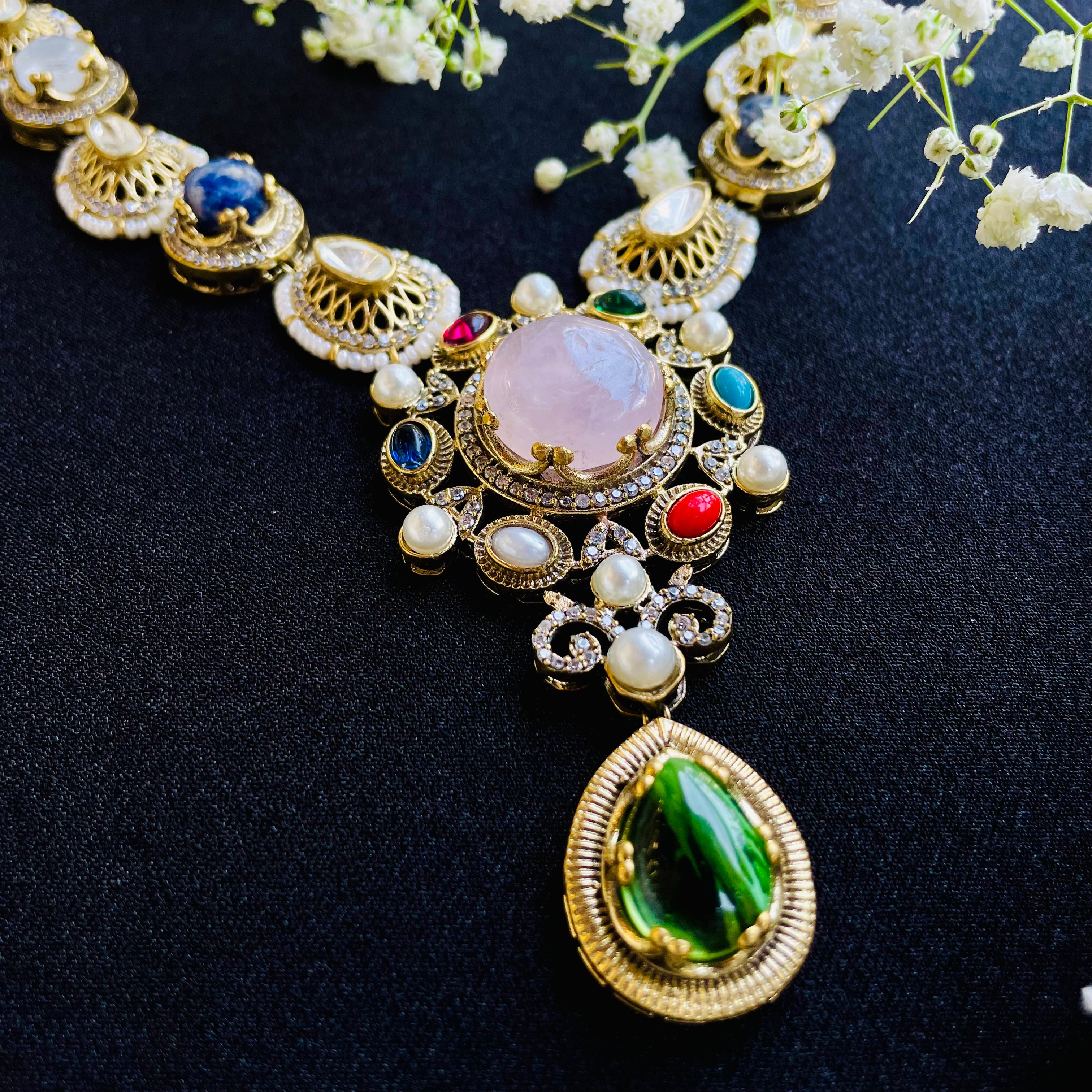 Nayaab Dhwani Polki Neckpiece