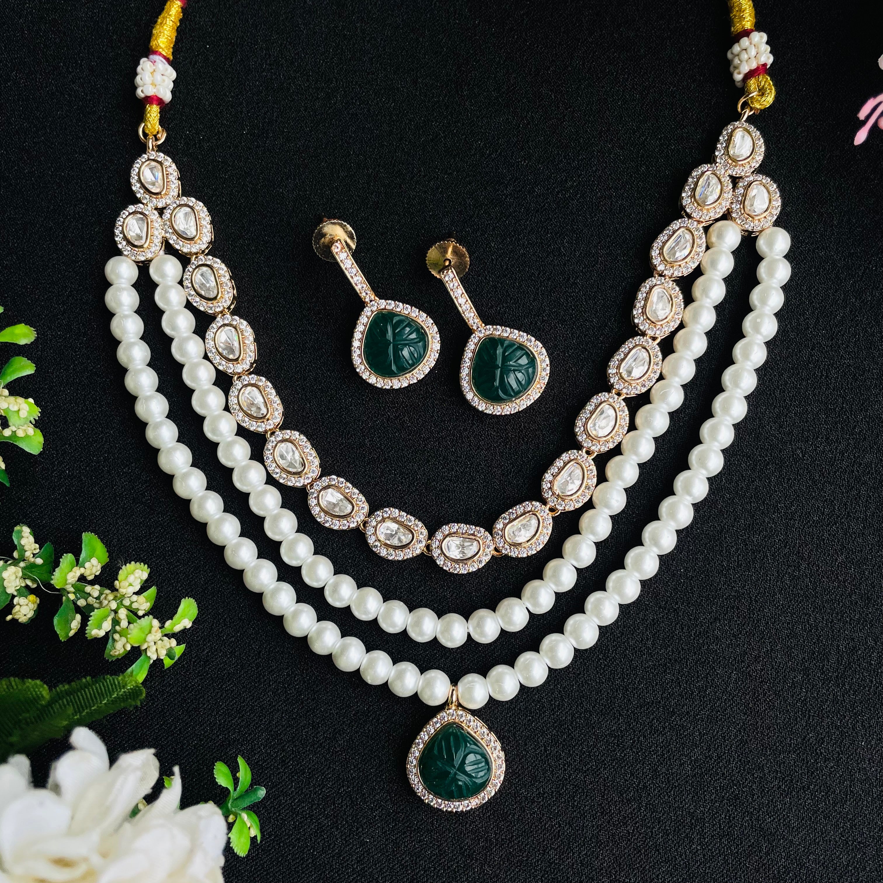 Nayaab jhanvi polki neckpiece