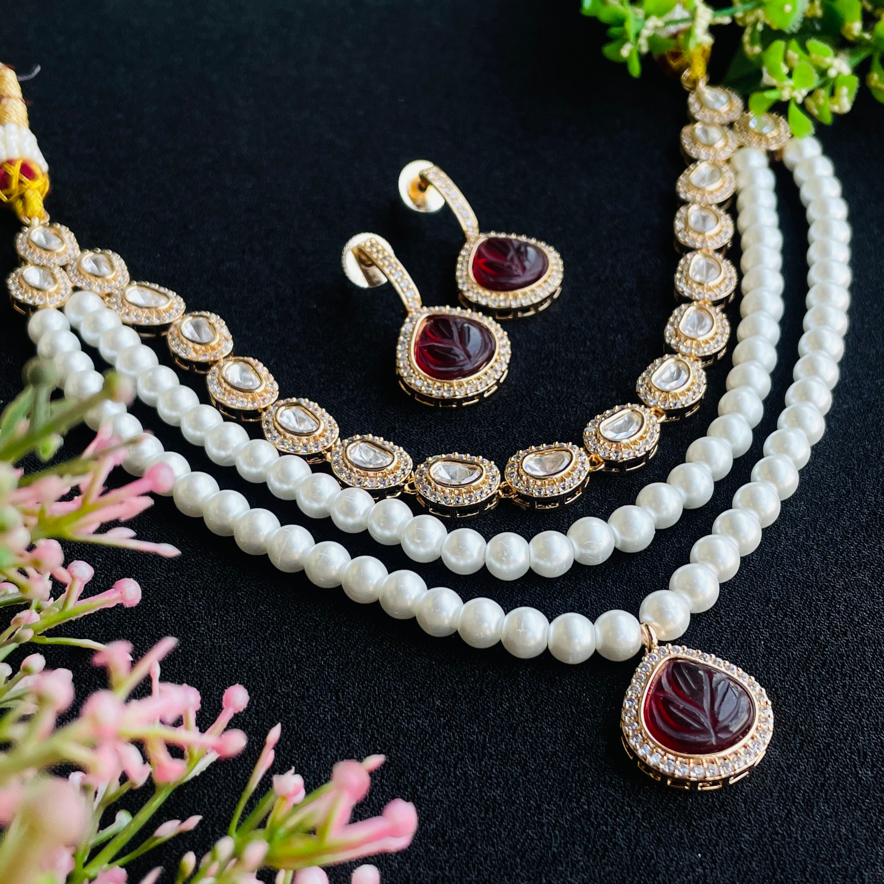 Nayaab jhanvi polki neckpiece