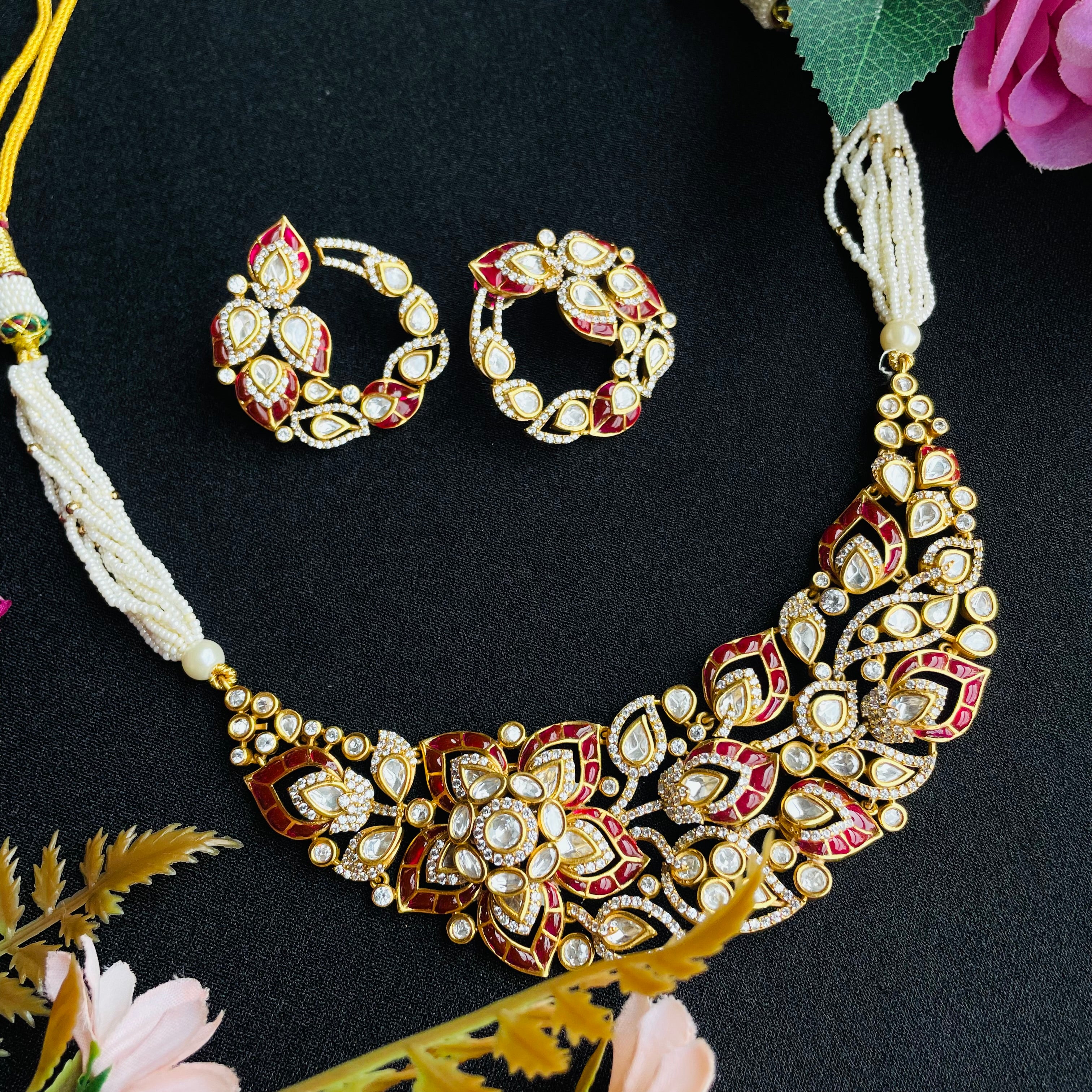Nayaab Haniya Polki Neckpiece