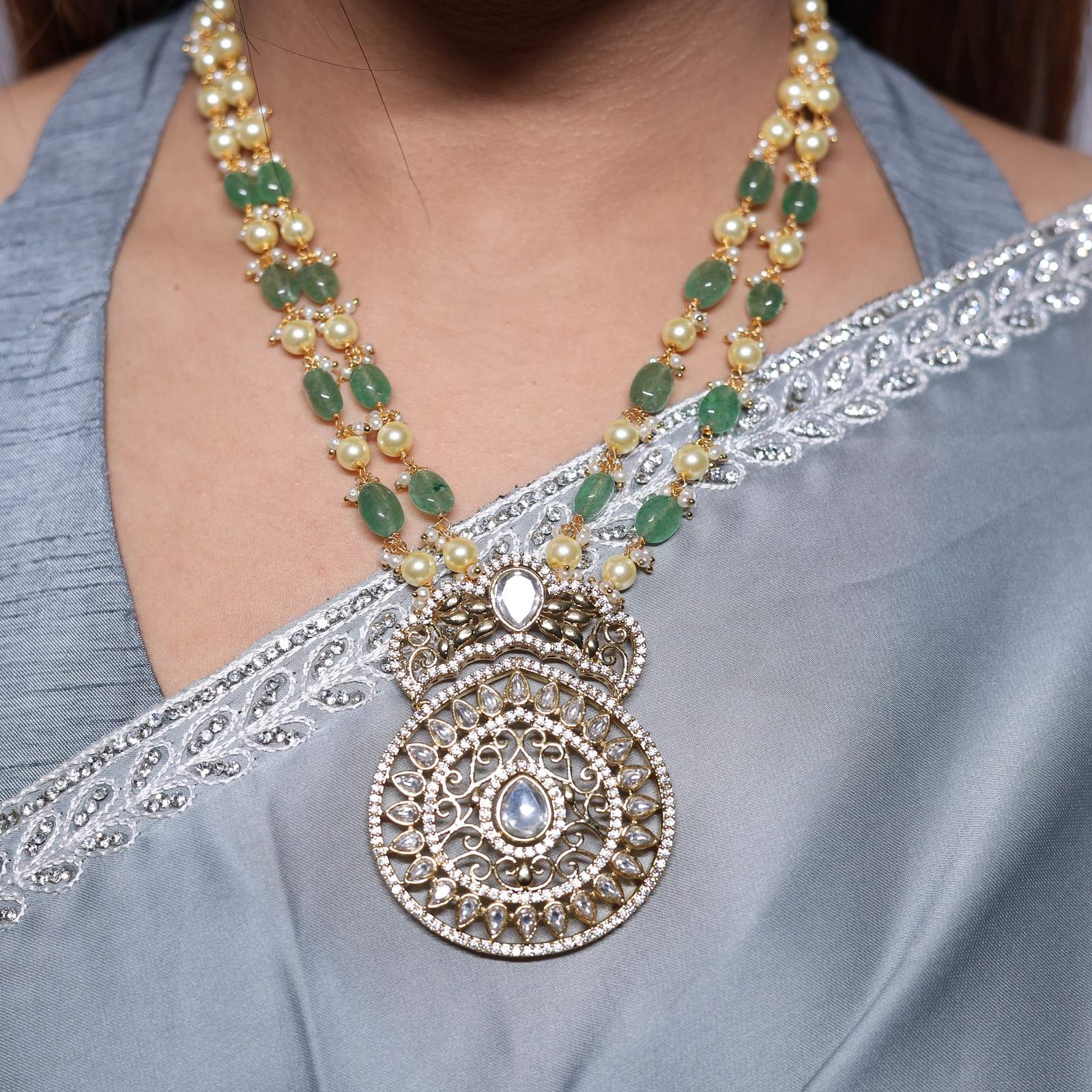 Nayaab ruhe polki neckpiece