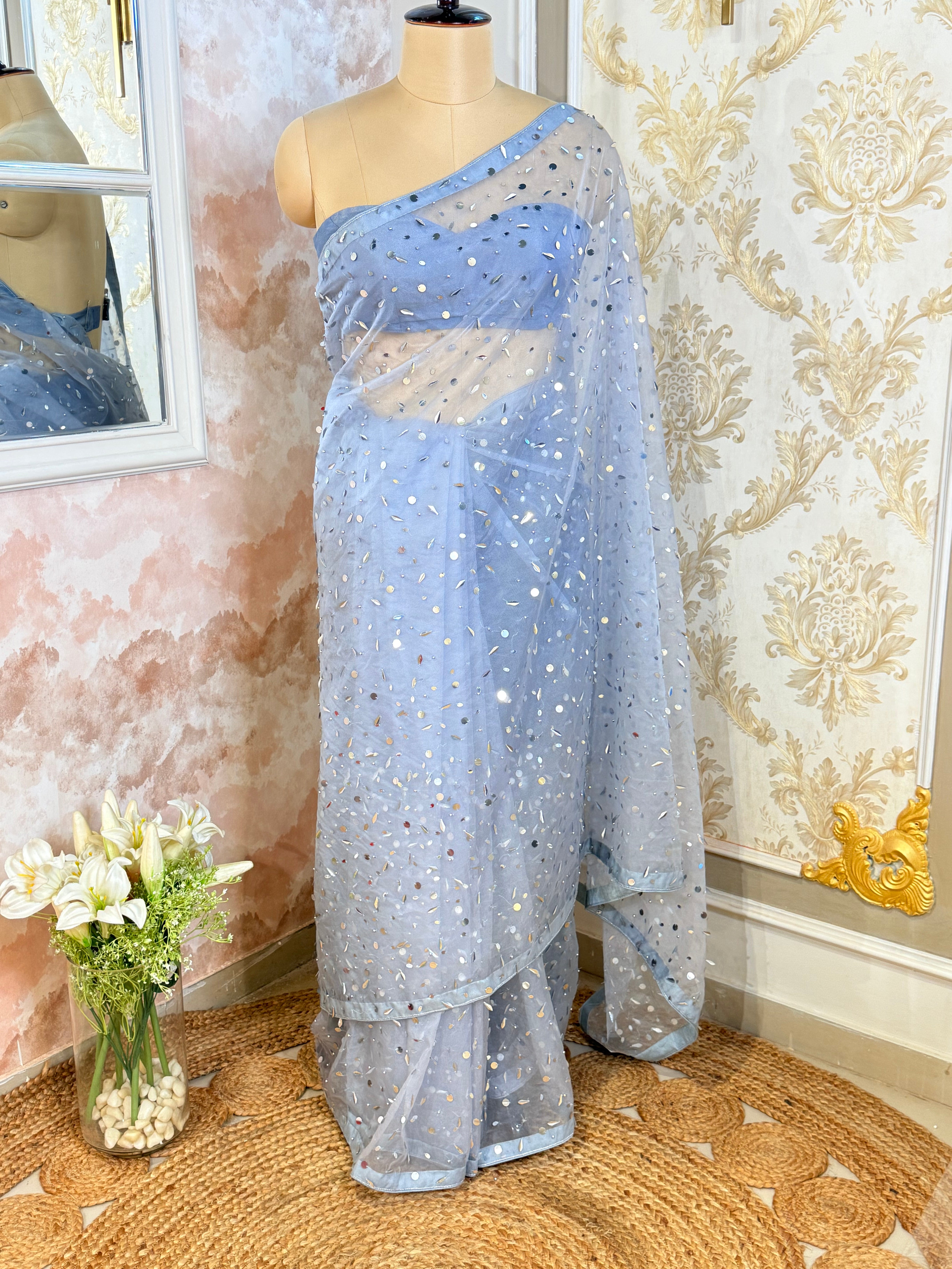 Grey Goddess Saree