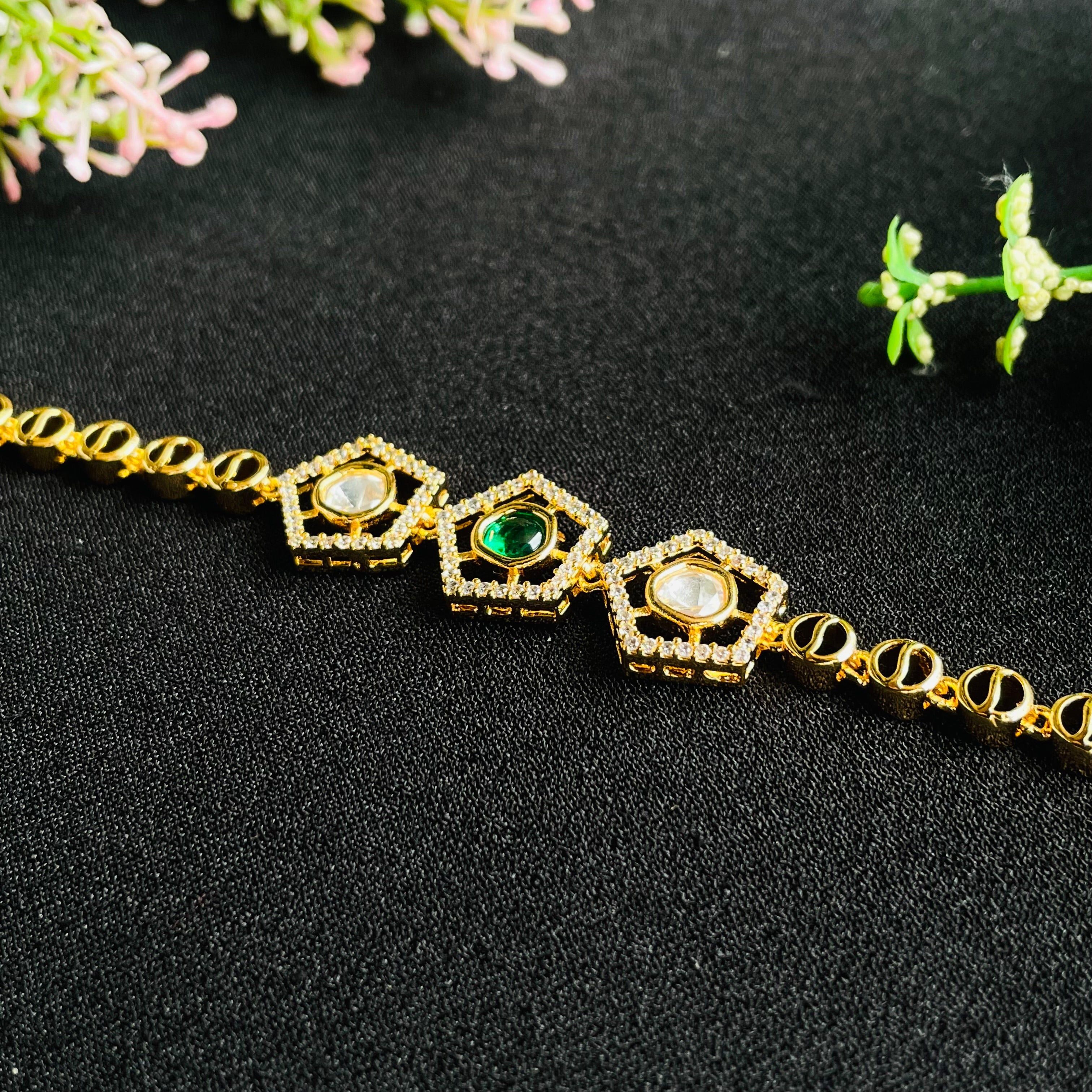 Nayaab Alima Polki Bracelet