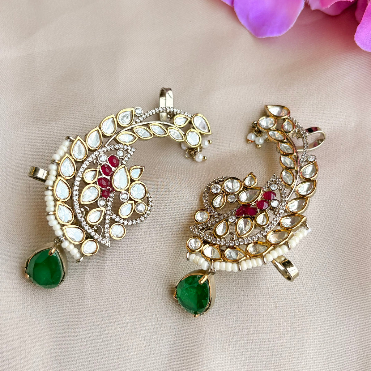 Meherza Emerald Earcuff
