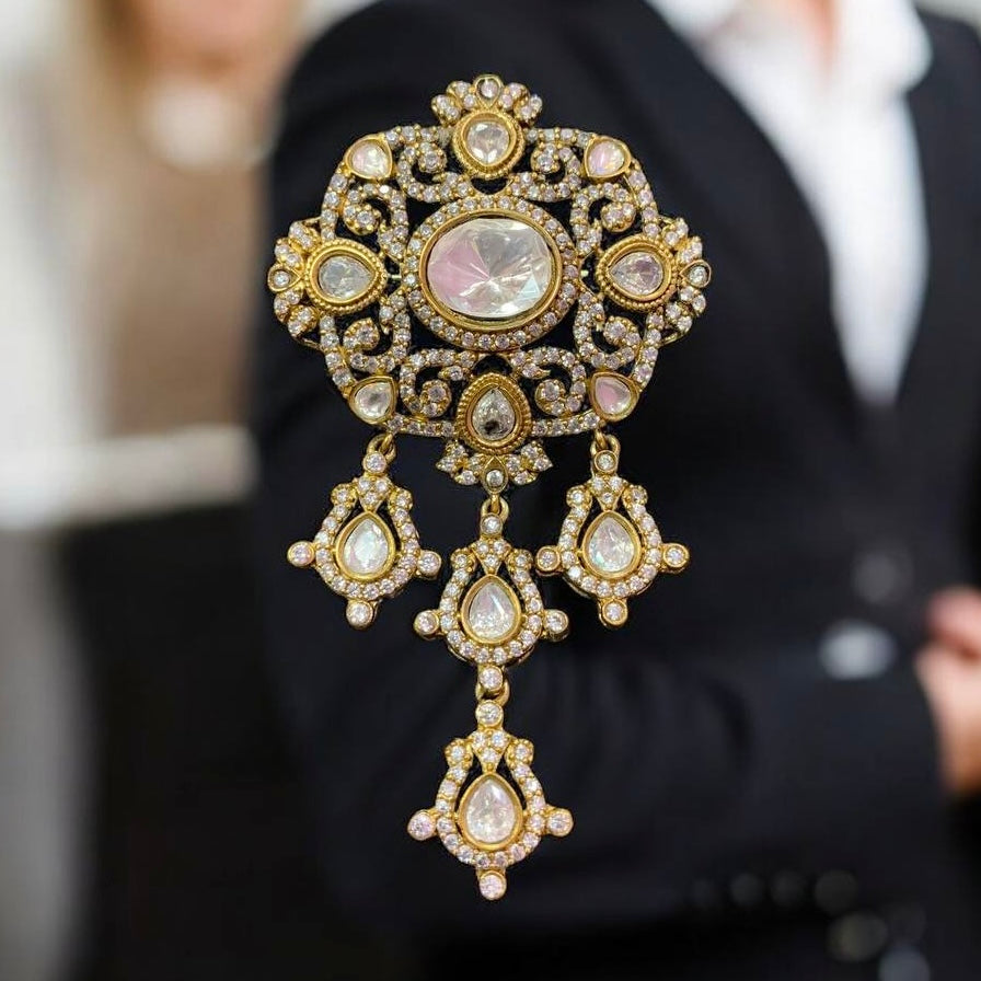 Nayaab Kavya Polki Brooch