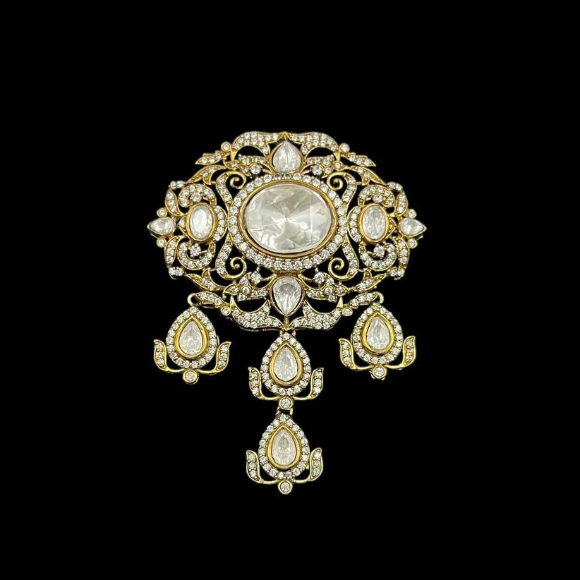 Nayaab Radha Polki Brooch
