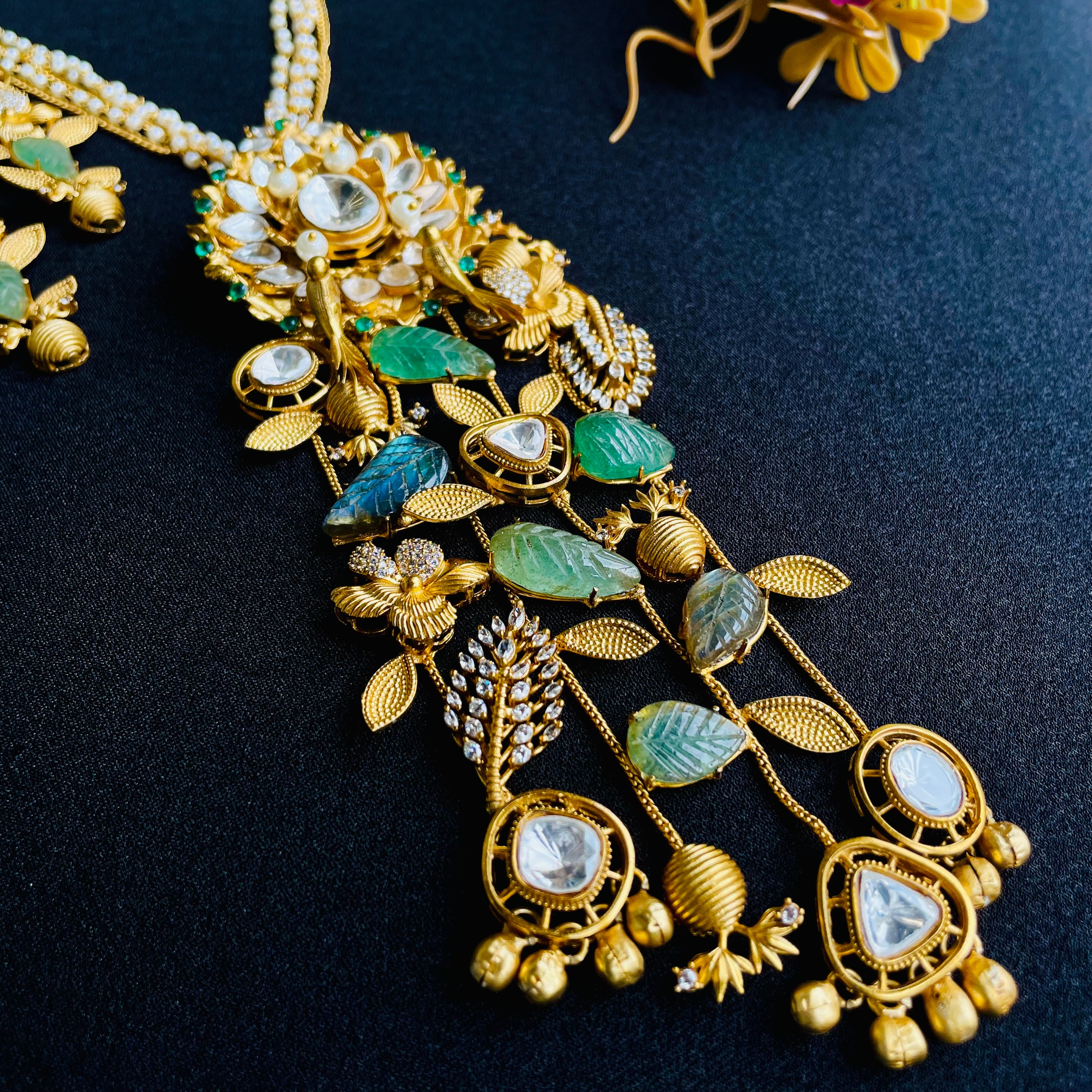 Nayaab Meher Polki Long Neckpiece