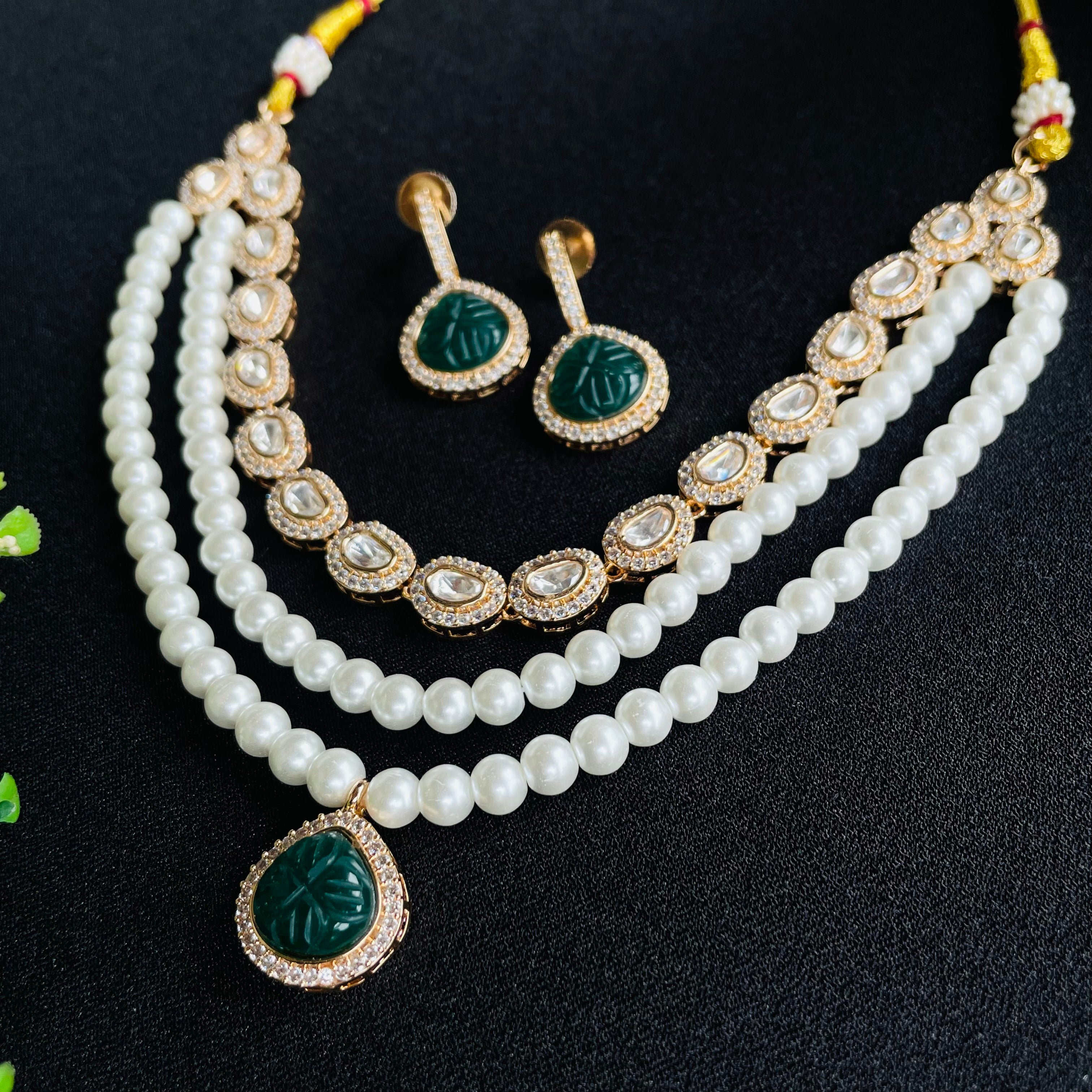 Nayaab jhanvi polki neckpiece