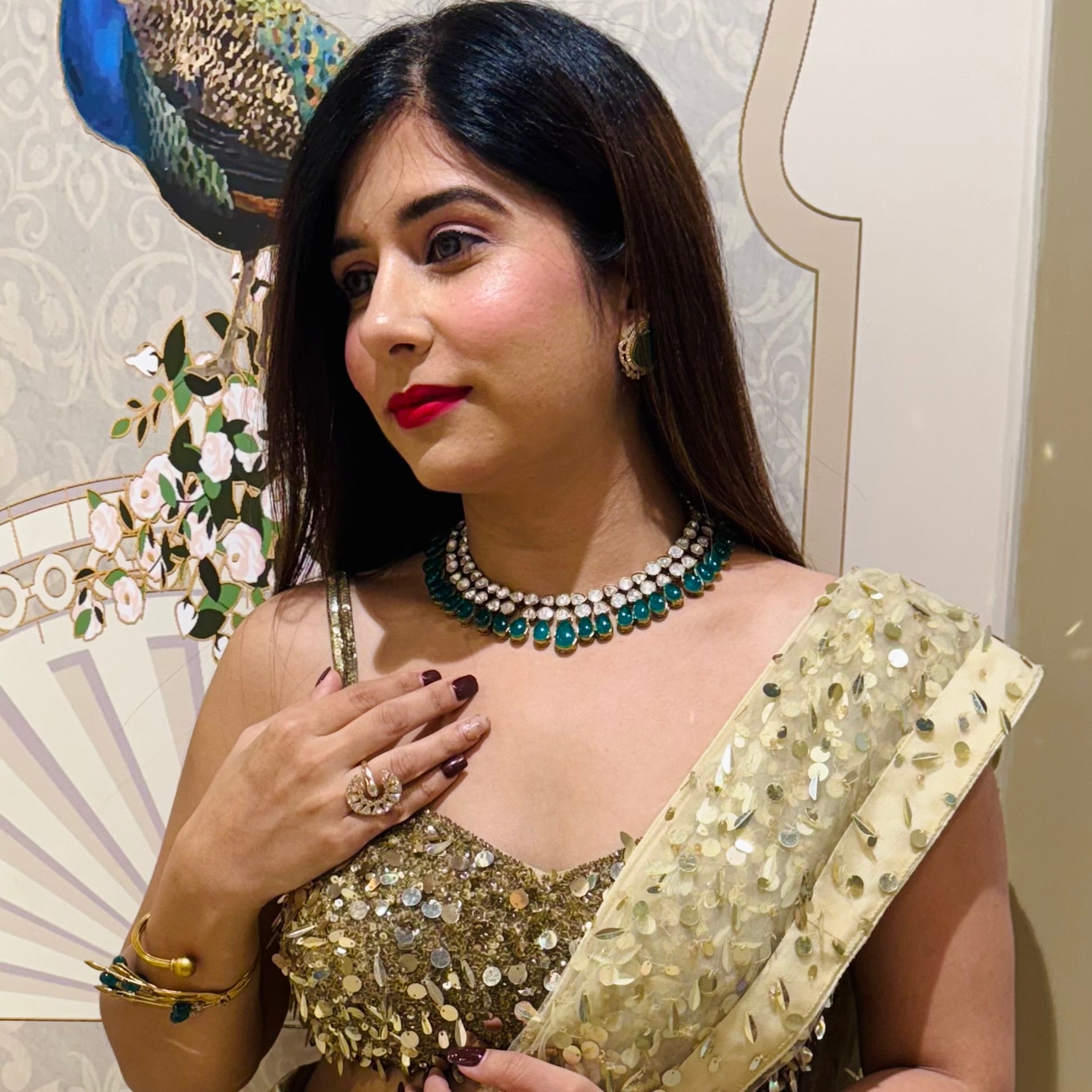 Nayaab Aliya Polki Neckpiece