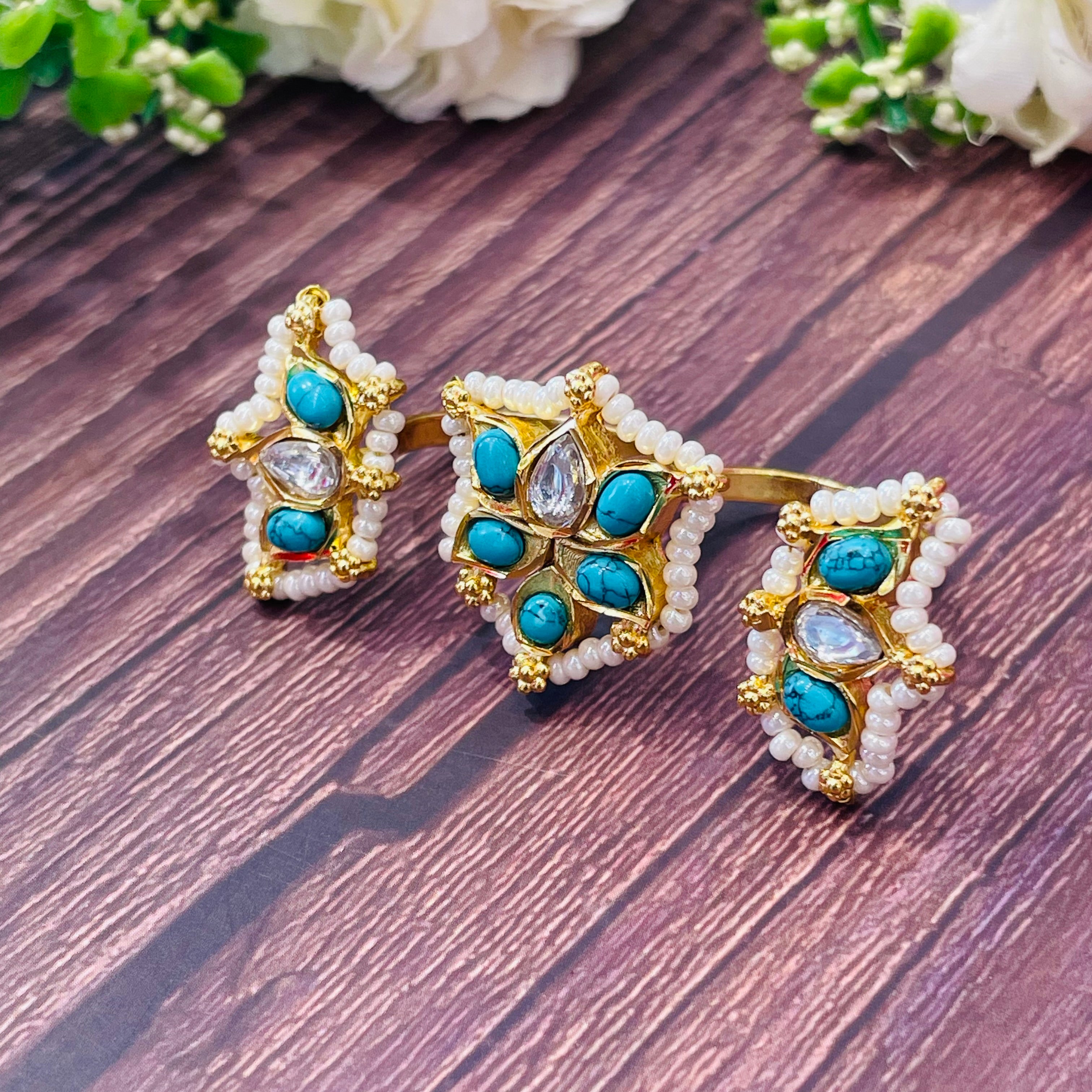 Nayaab Soni Polki Ring adjustable
