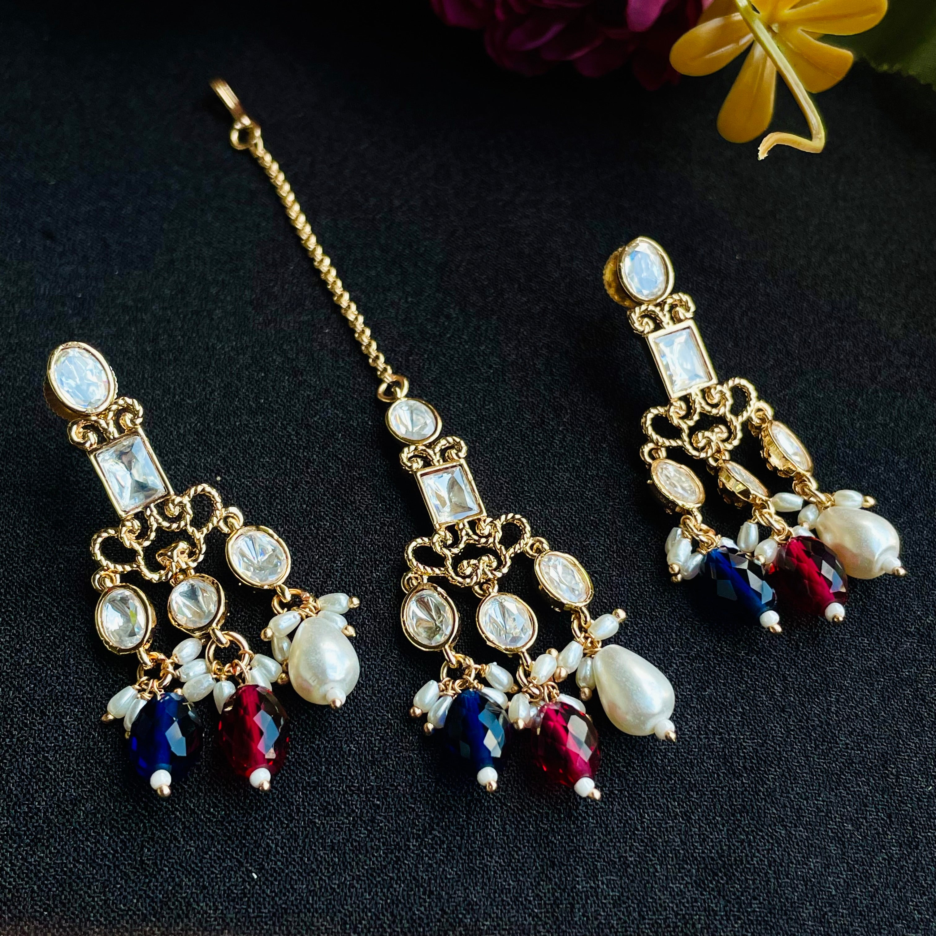 Nayaab Inaya Earrings With Tikka