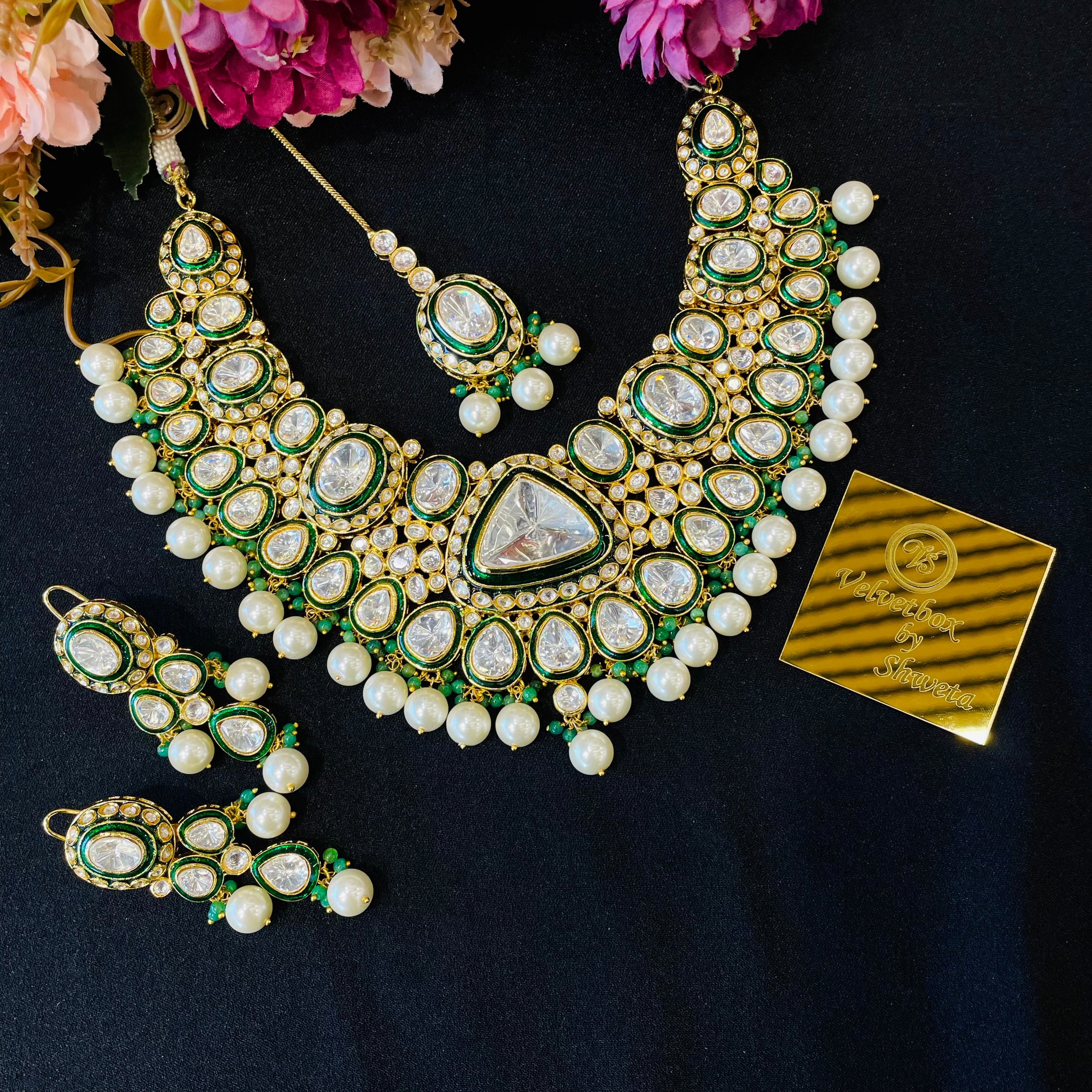 Nayaab Kiara Polki Neckpiece