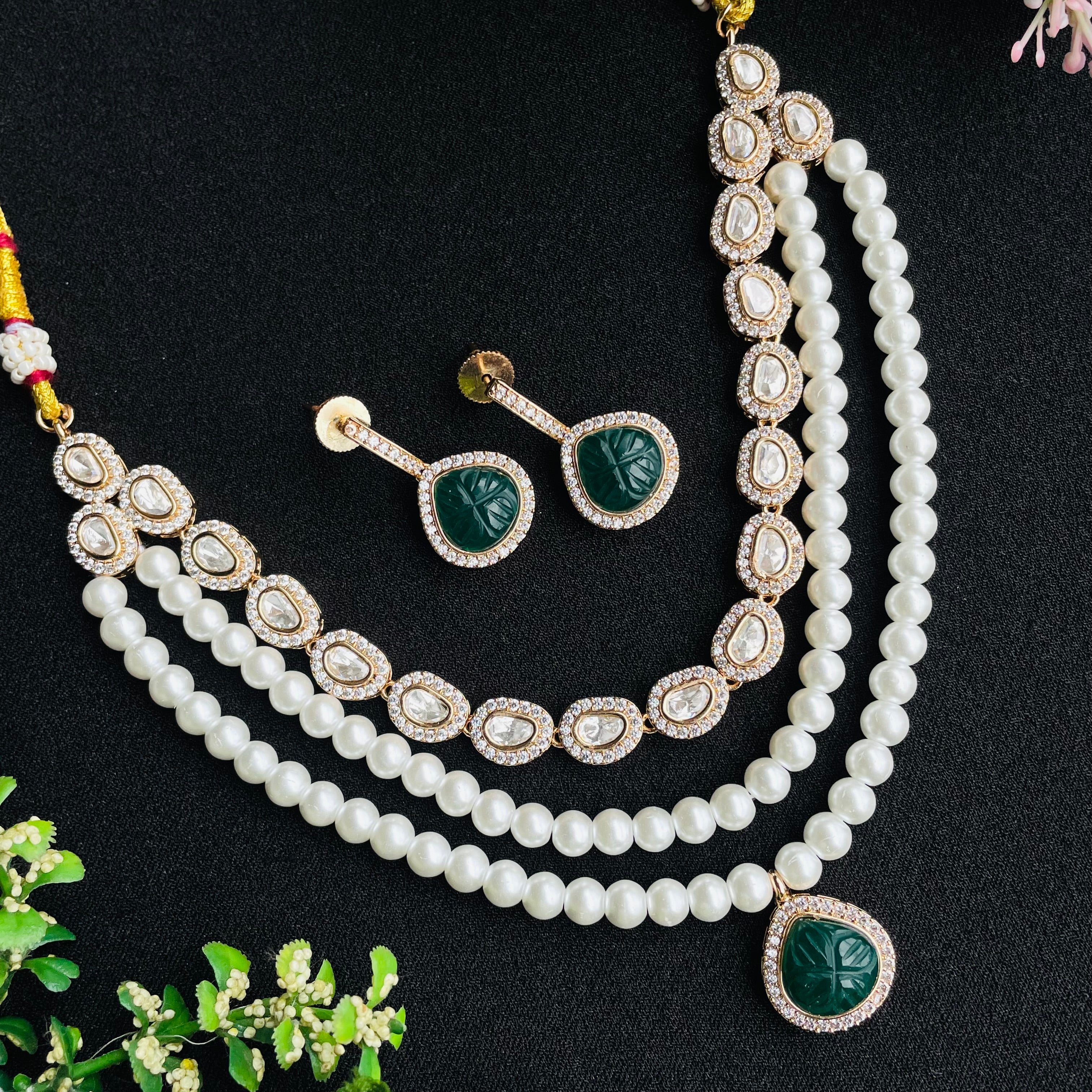 Nayaab jhanvi polki neckpiece