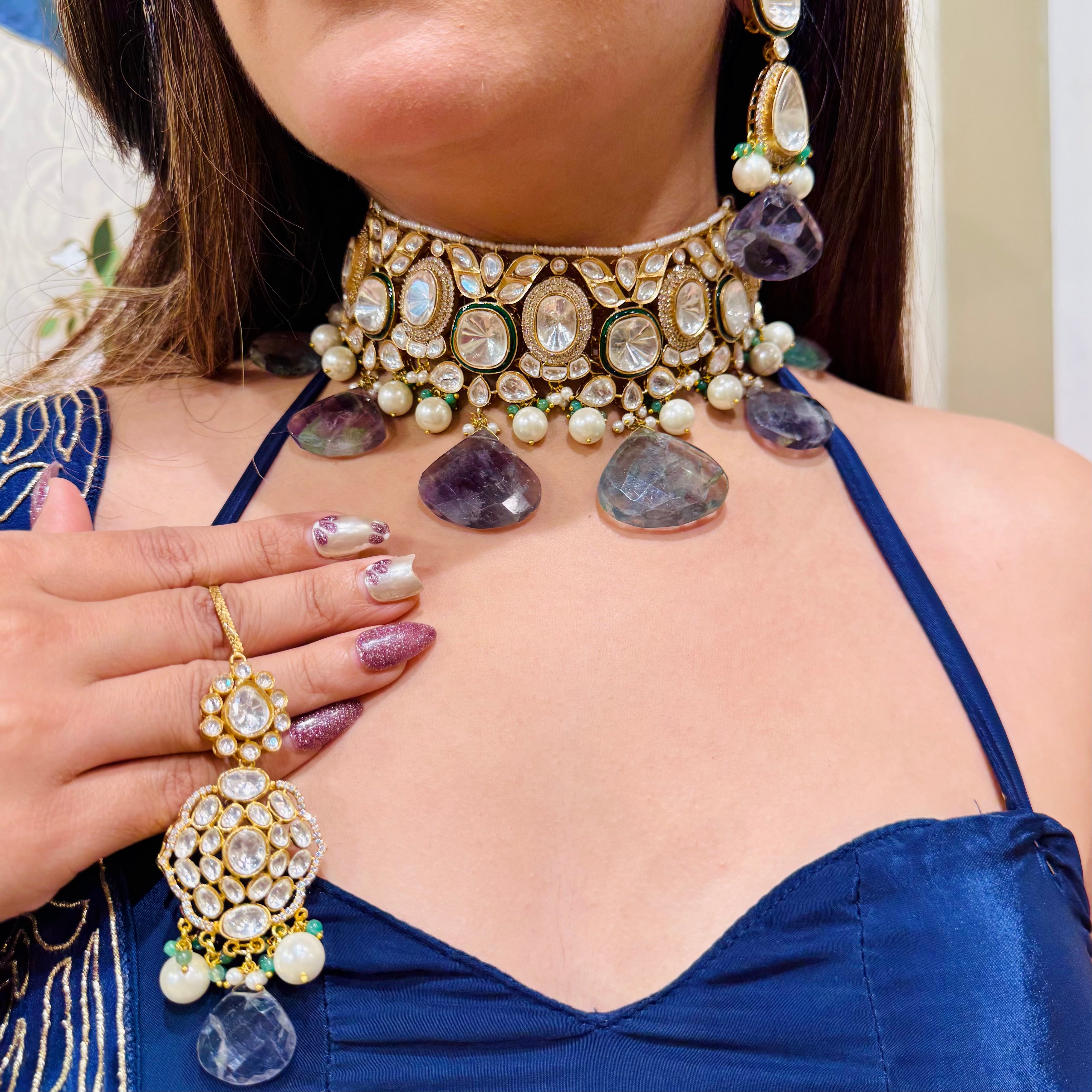 Nayaab Riya Polki Neckpiece