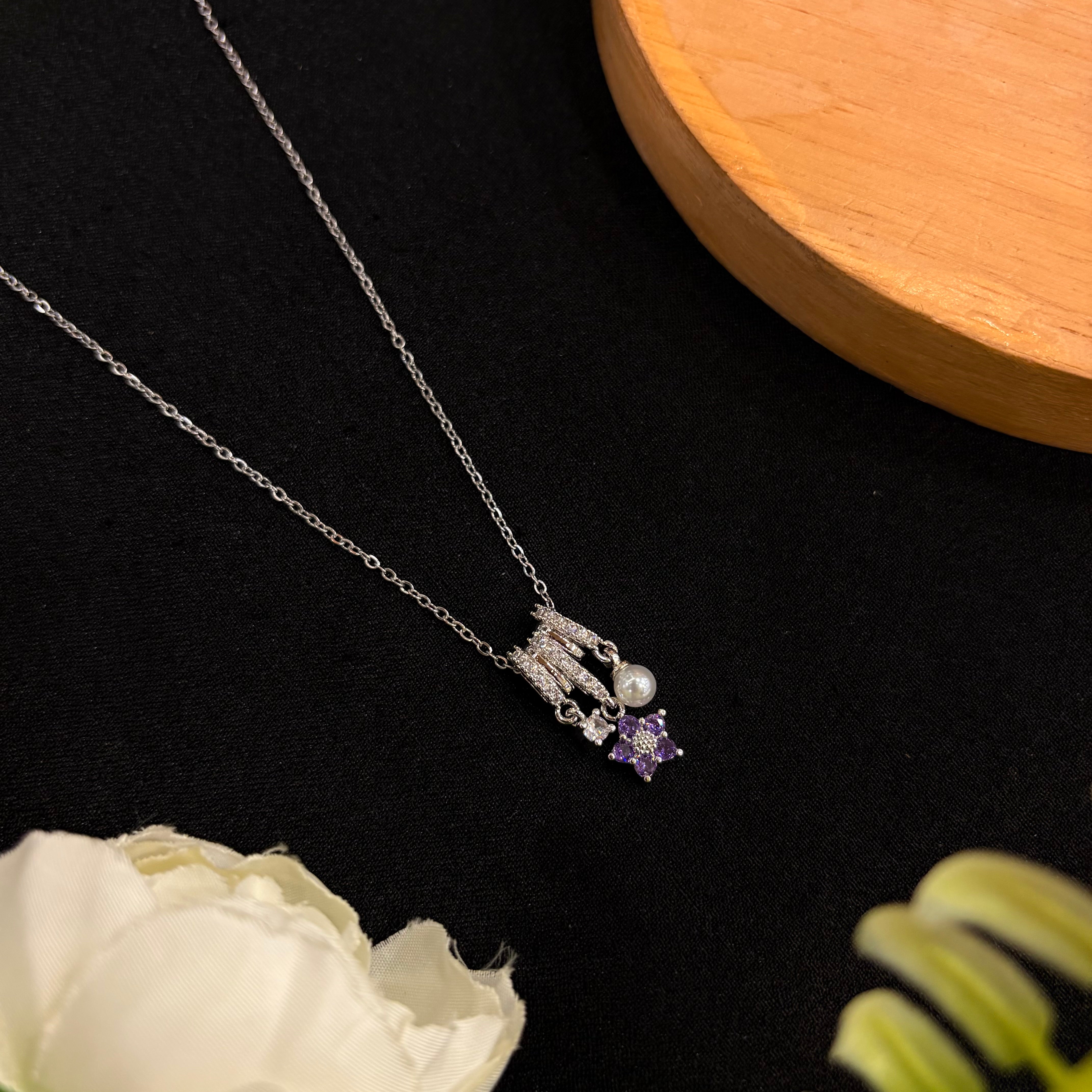 Lilac Drizzle Neck Chain