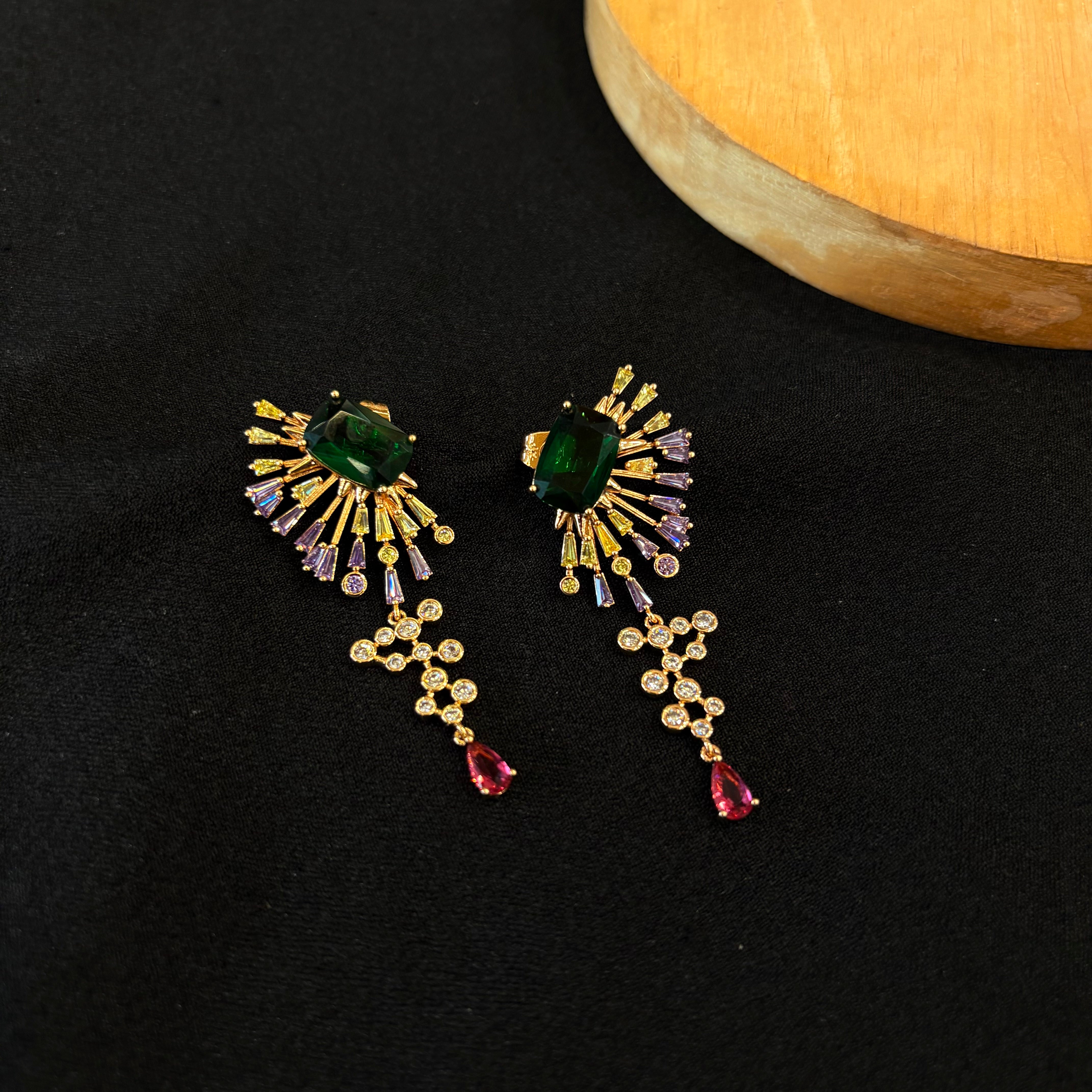 Emerald Royale Chandelier Earrings