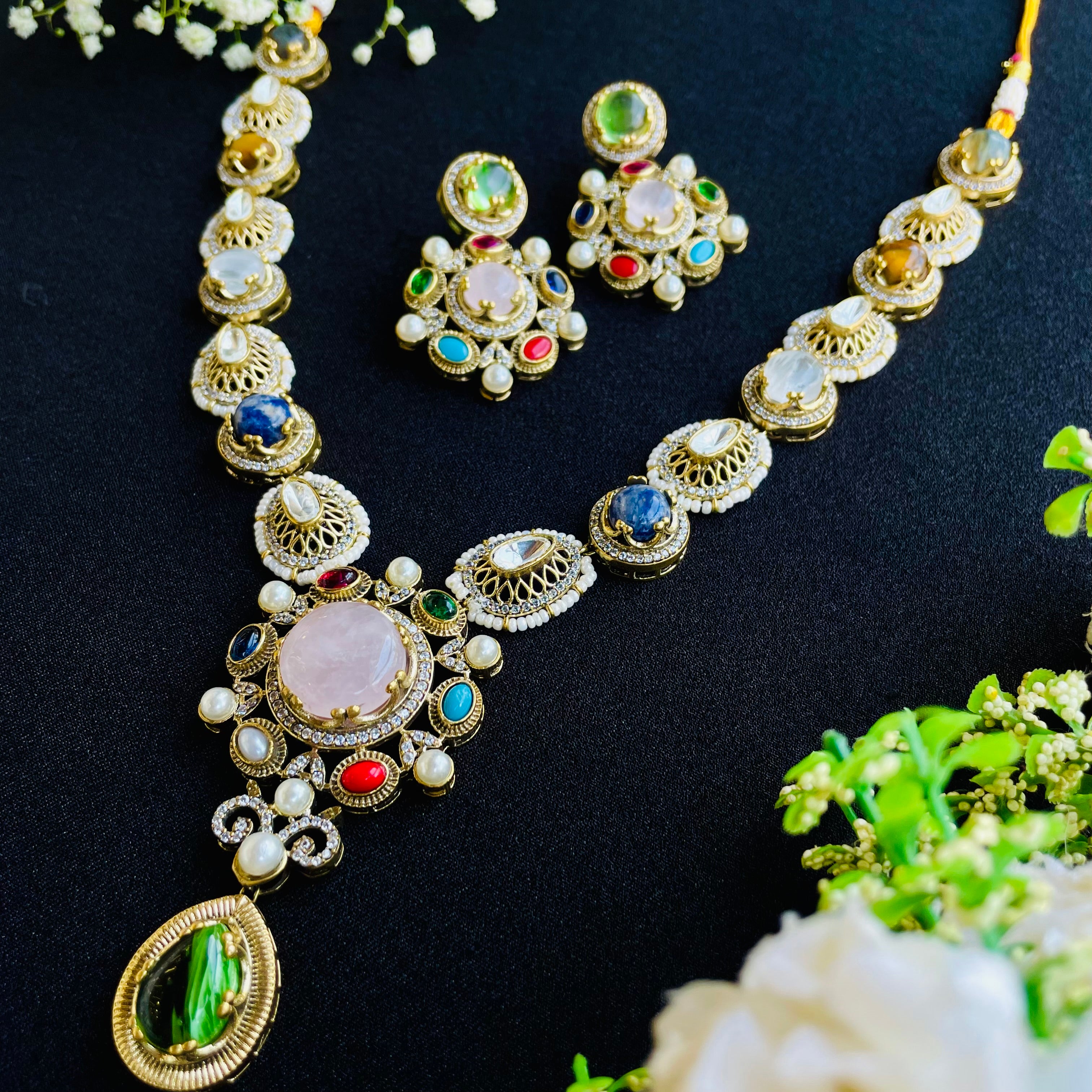 Nayaab Dhwani Polki Neckpiece