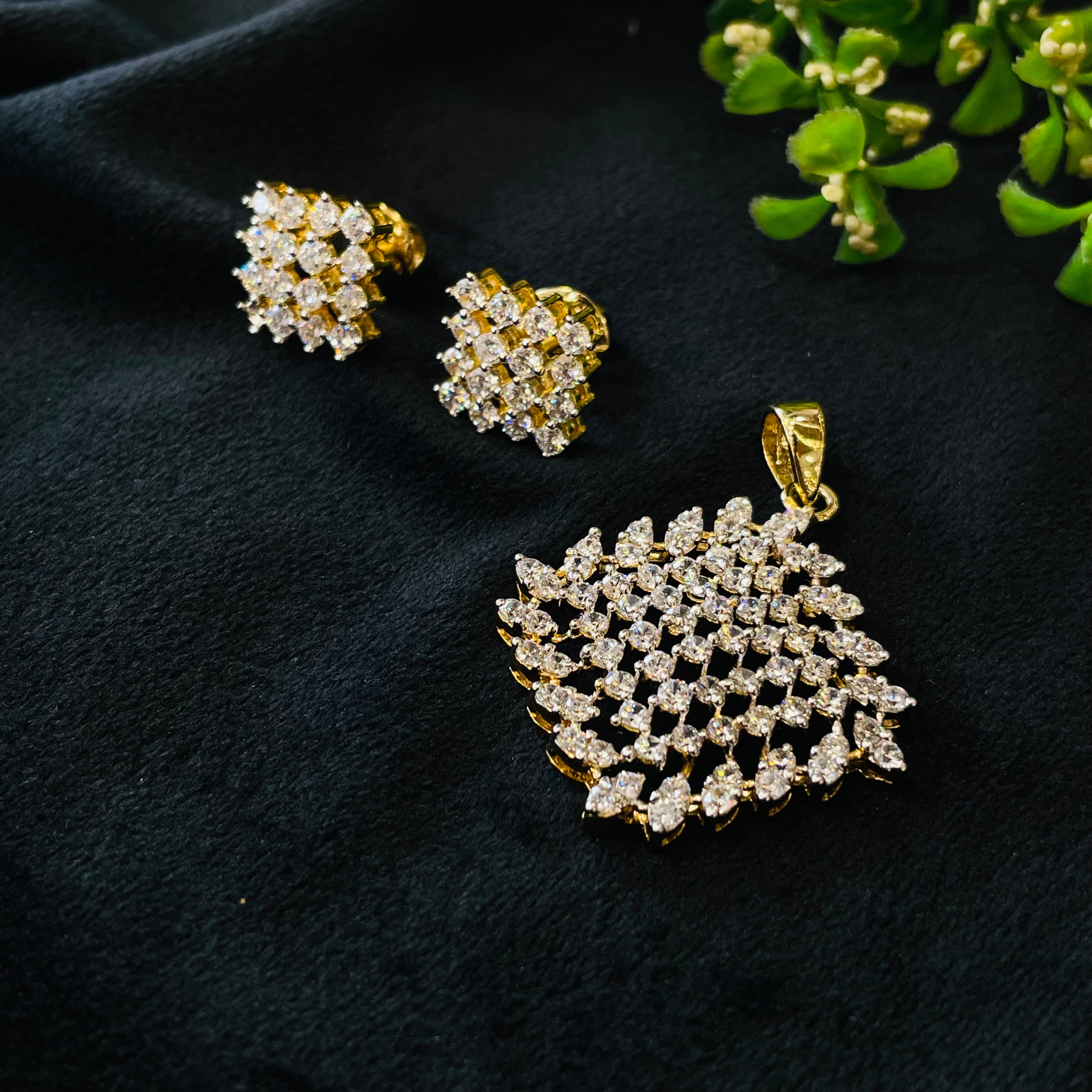 Vs Sterling Silver Pendant Set 06 10g