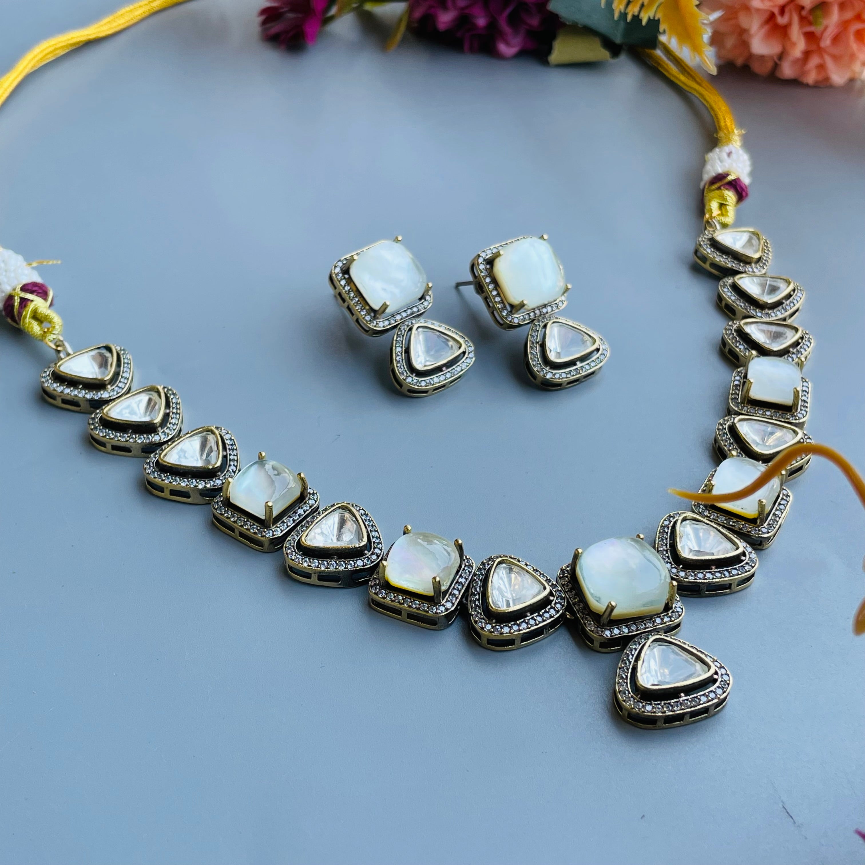 Nayaab Chandani Polki Neckpiece