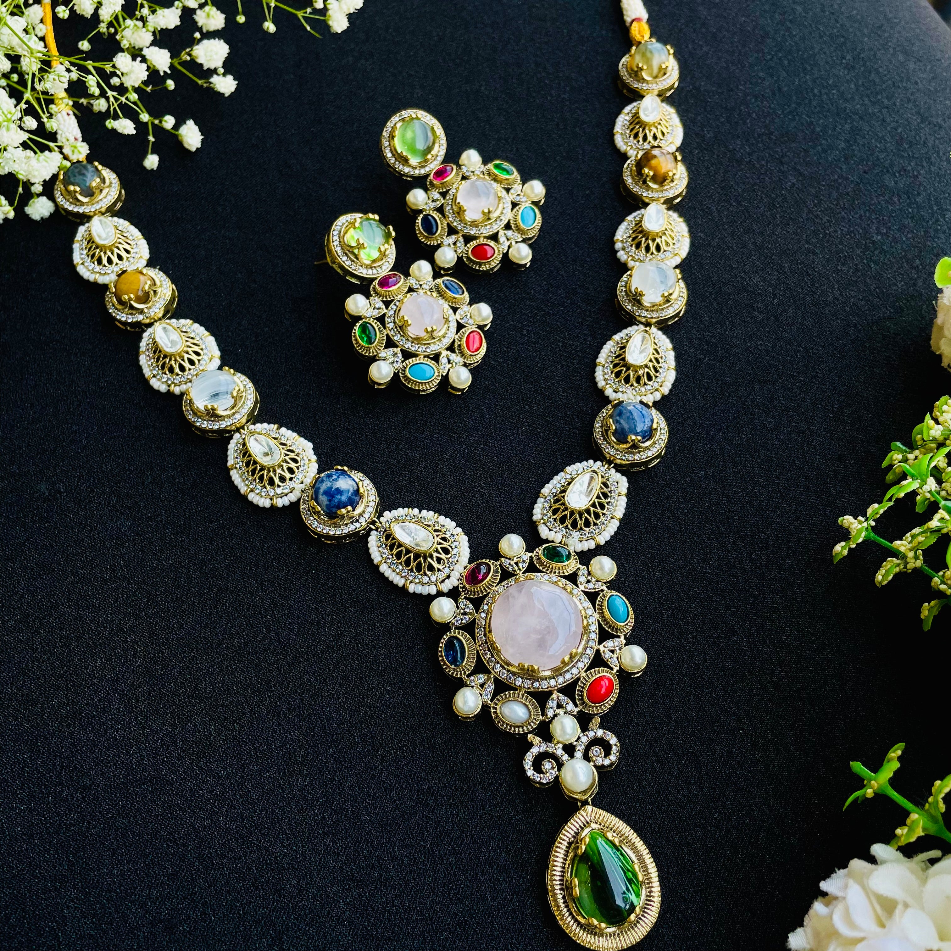 Nayaab Dhwani Polki Neckpiece