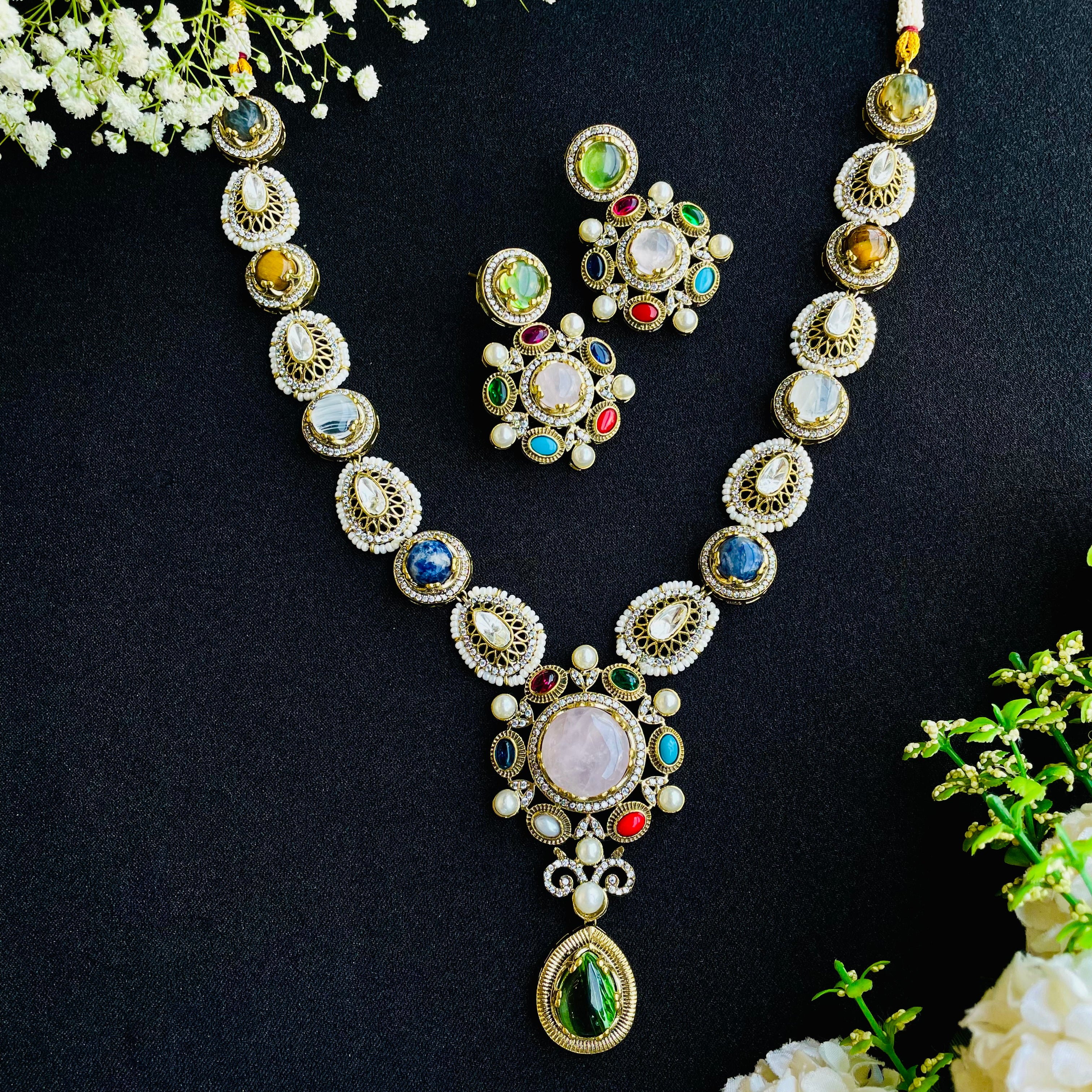 Nayaab Dhwani Polki Neckpiece