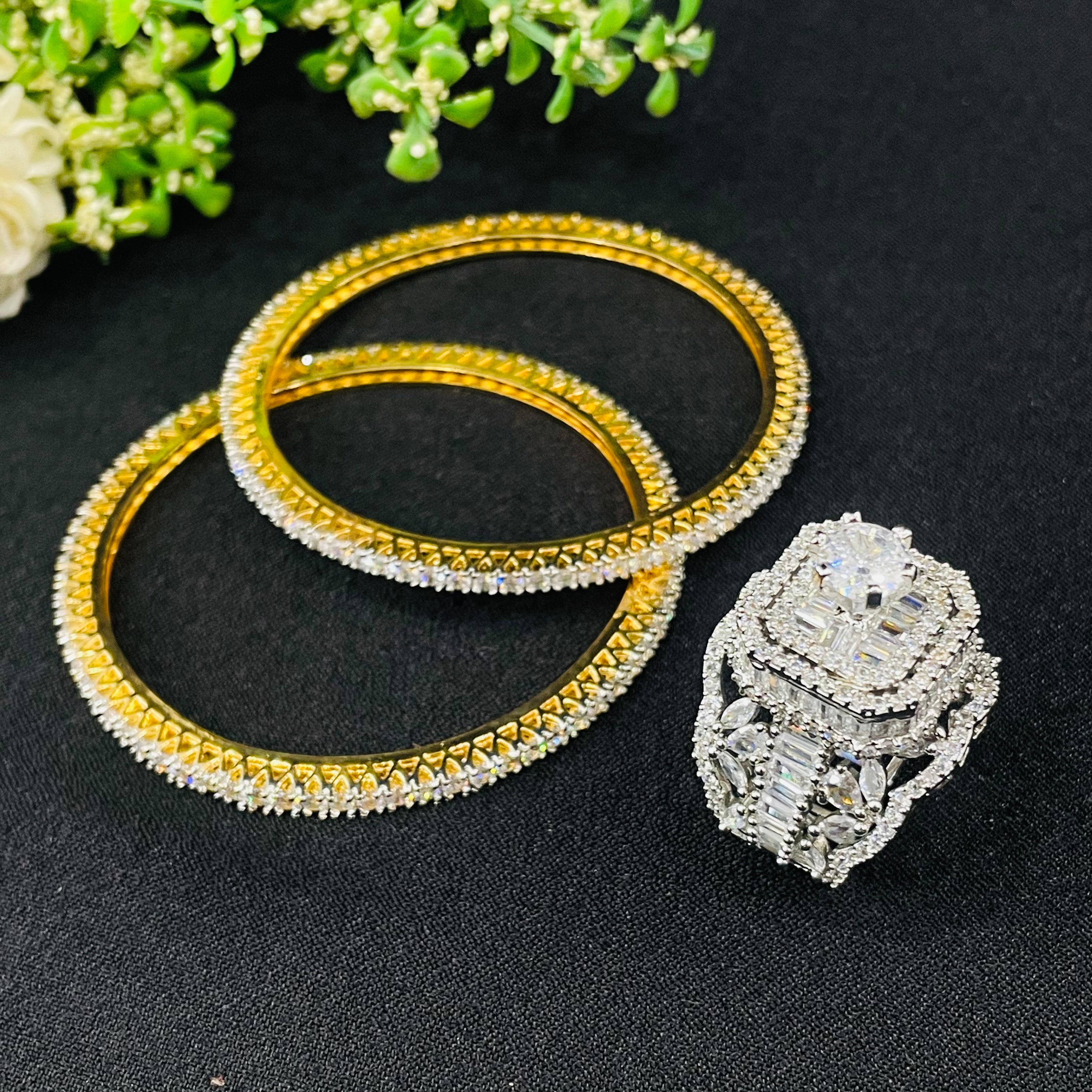 Ad bangles with Maharani Ring Combo
