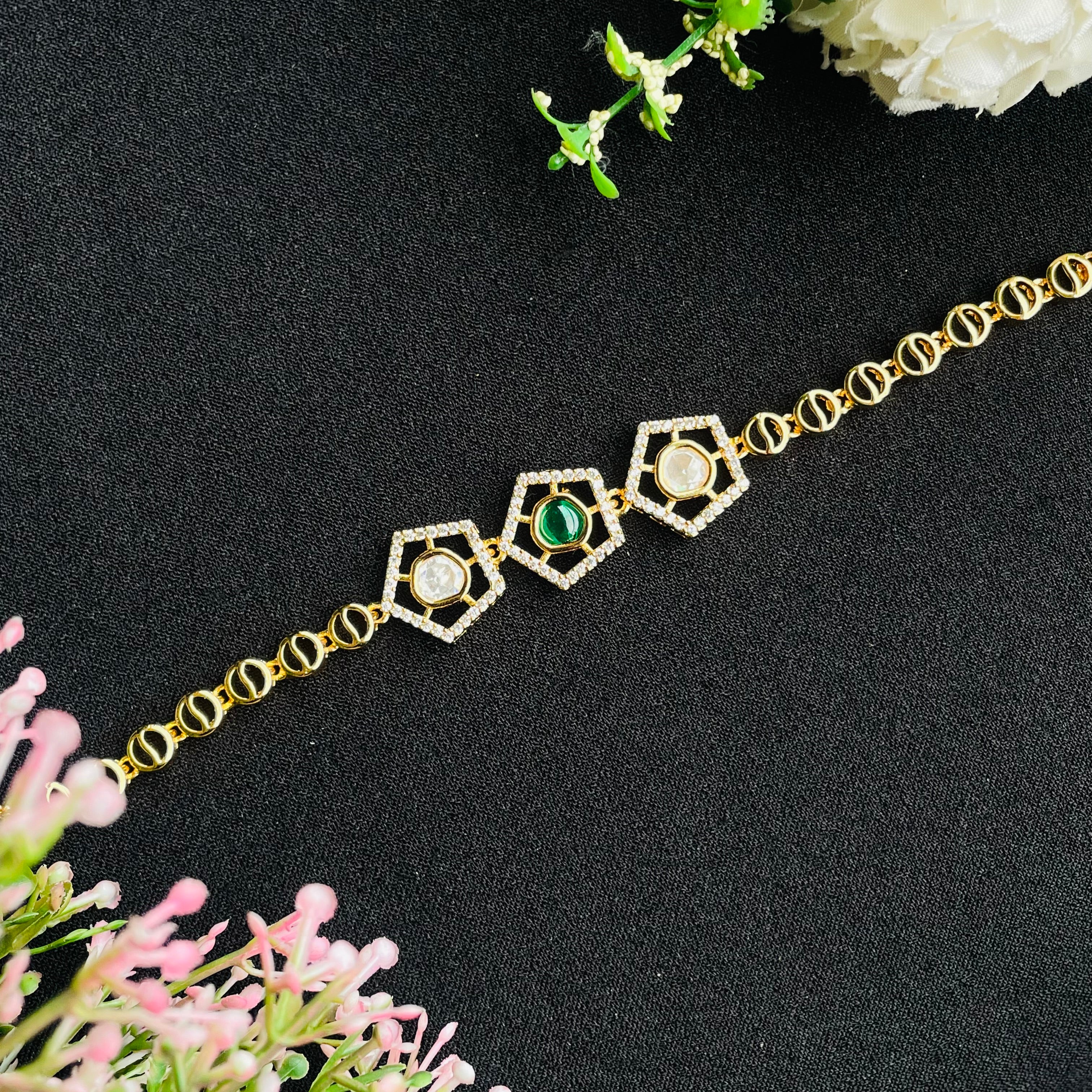 Nayaab Alima Polki Bracelet