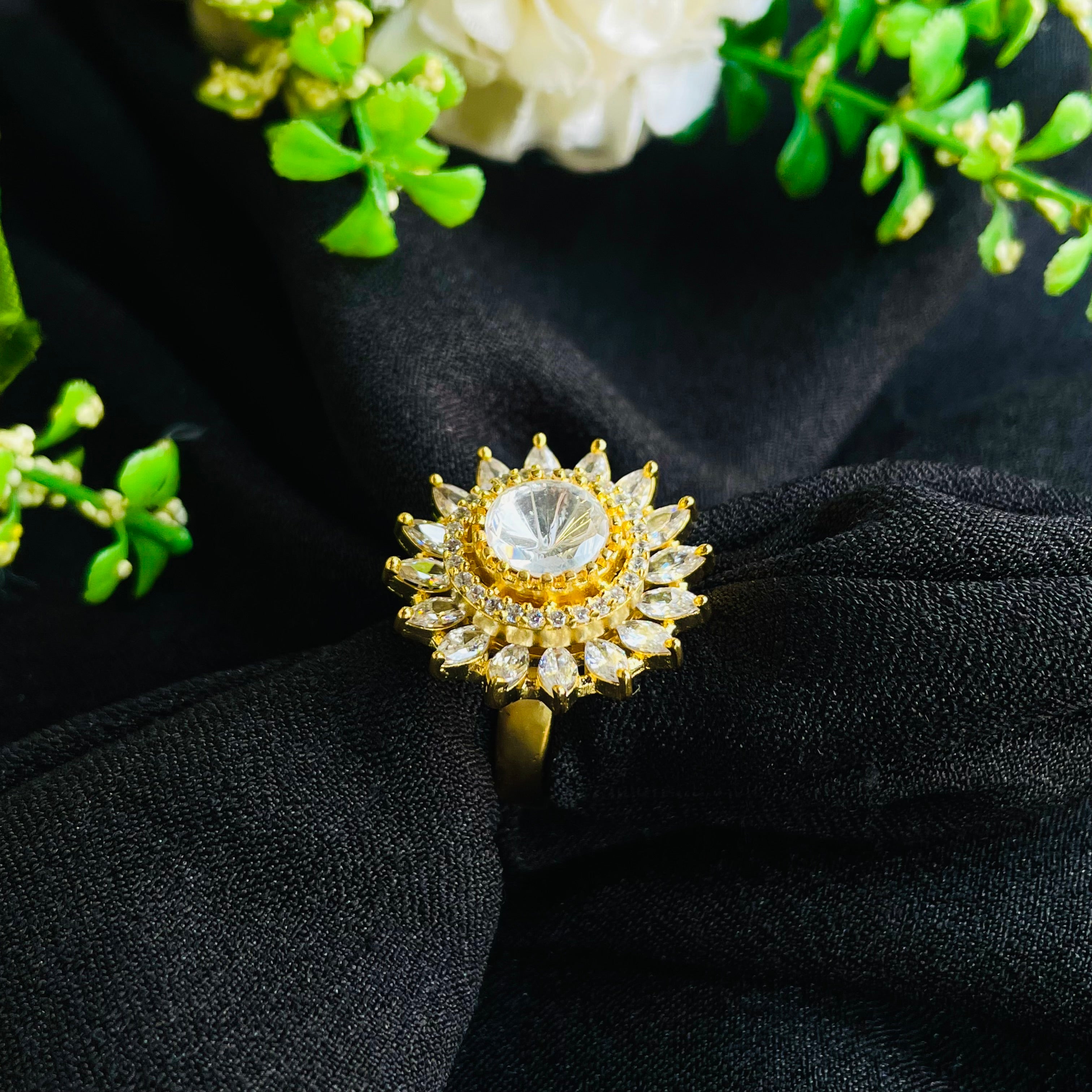 Nayaab sneha polki ring adjustable