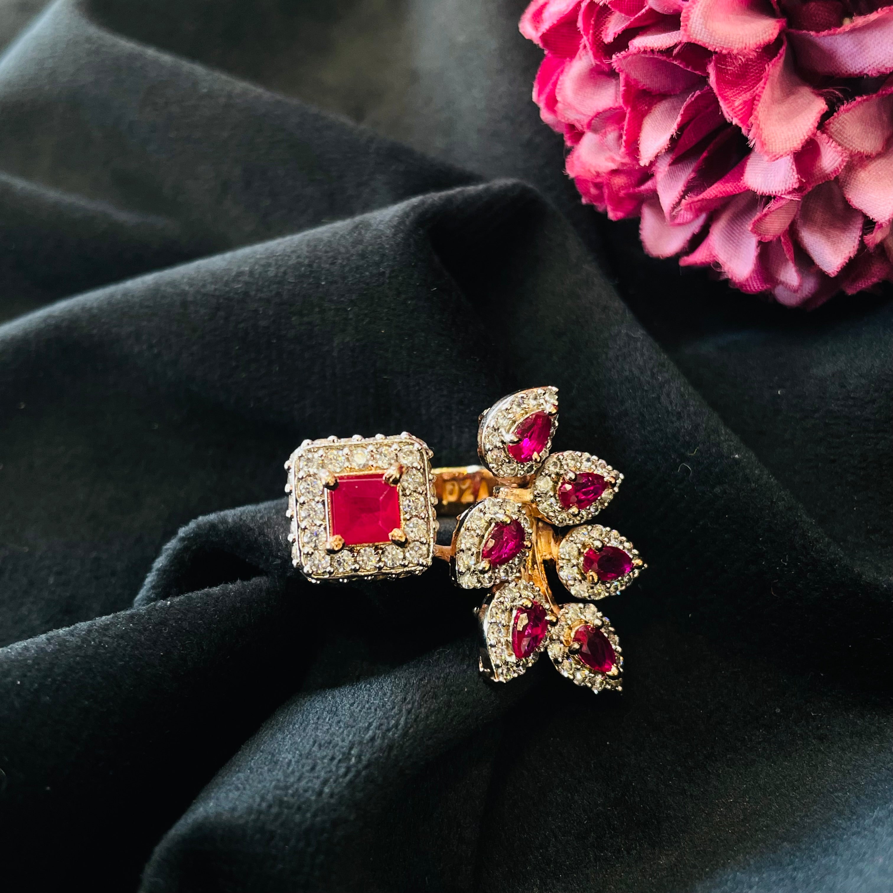 Vs sterling silver cocktail ring 216 14g