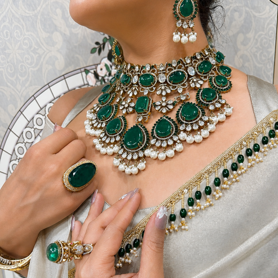Nayaab Arshima Polki neckpiece