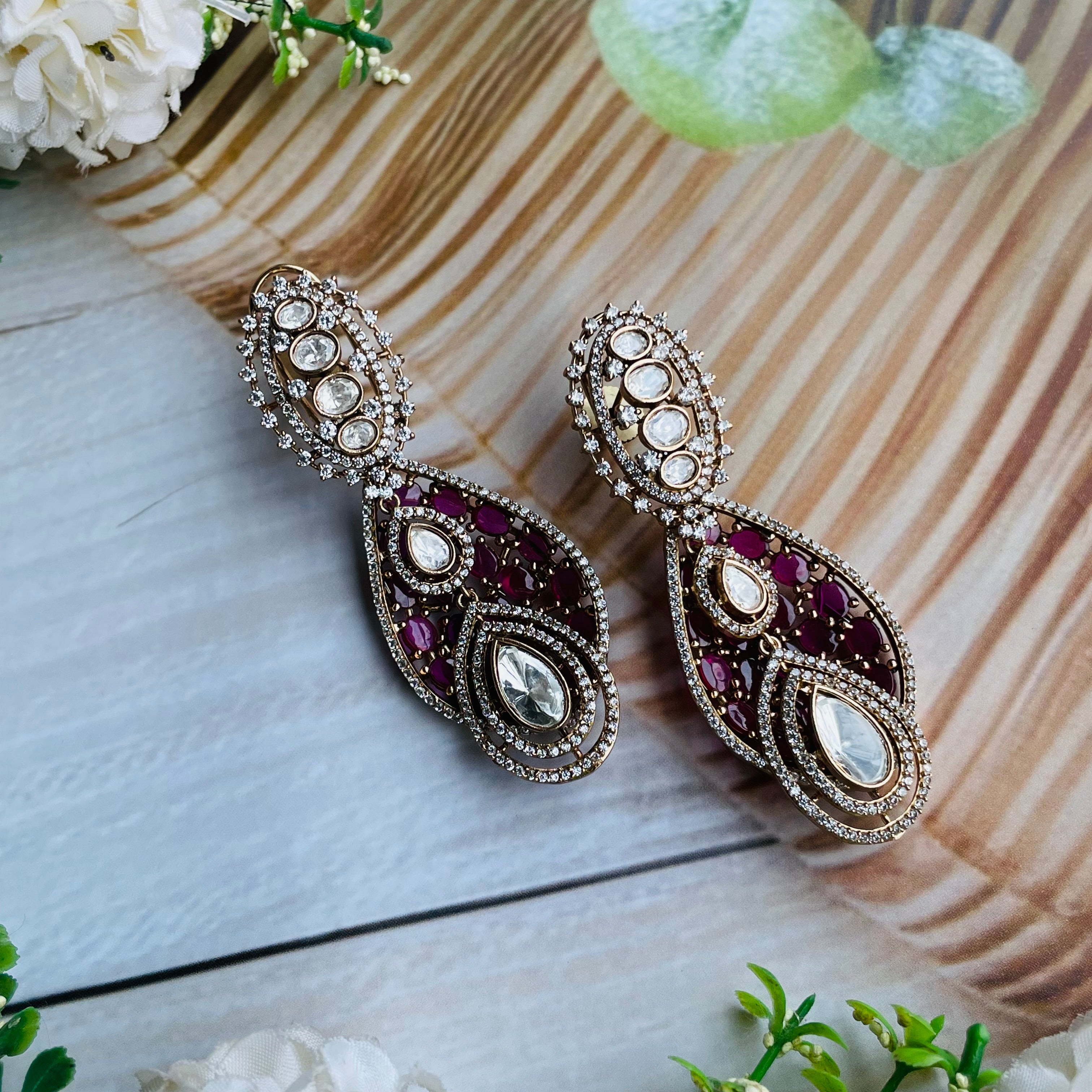 Nayaab Ruhani Polki Earrings