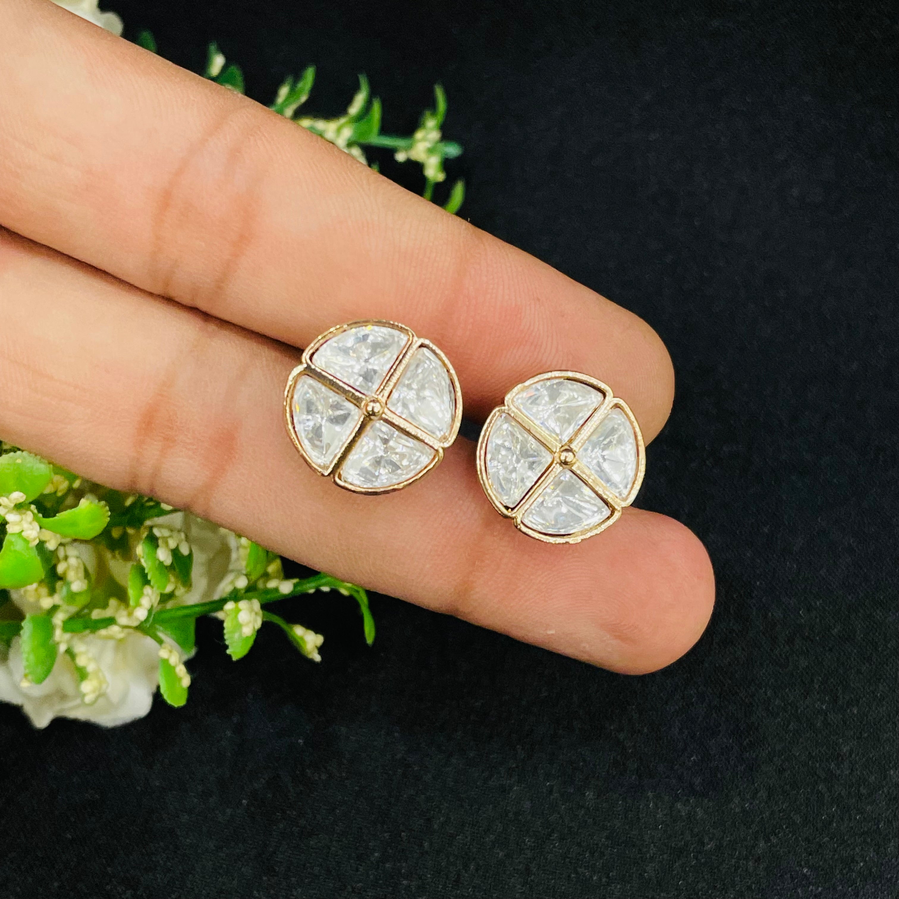 Nayaab Polki With Ad Studs Combo