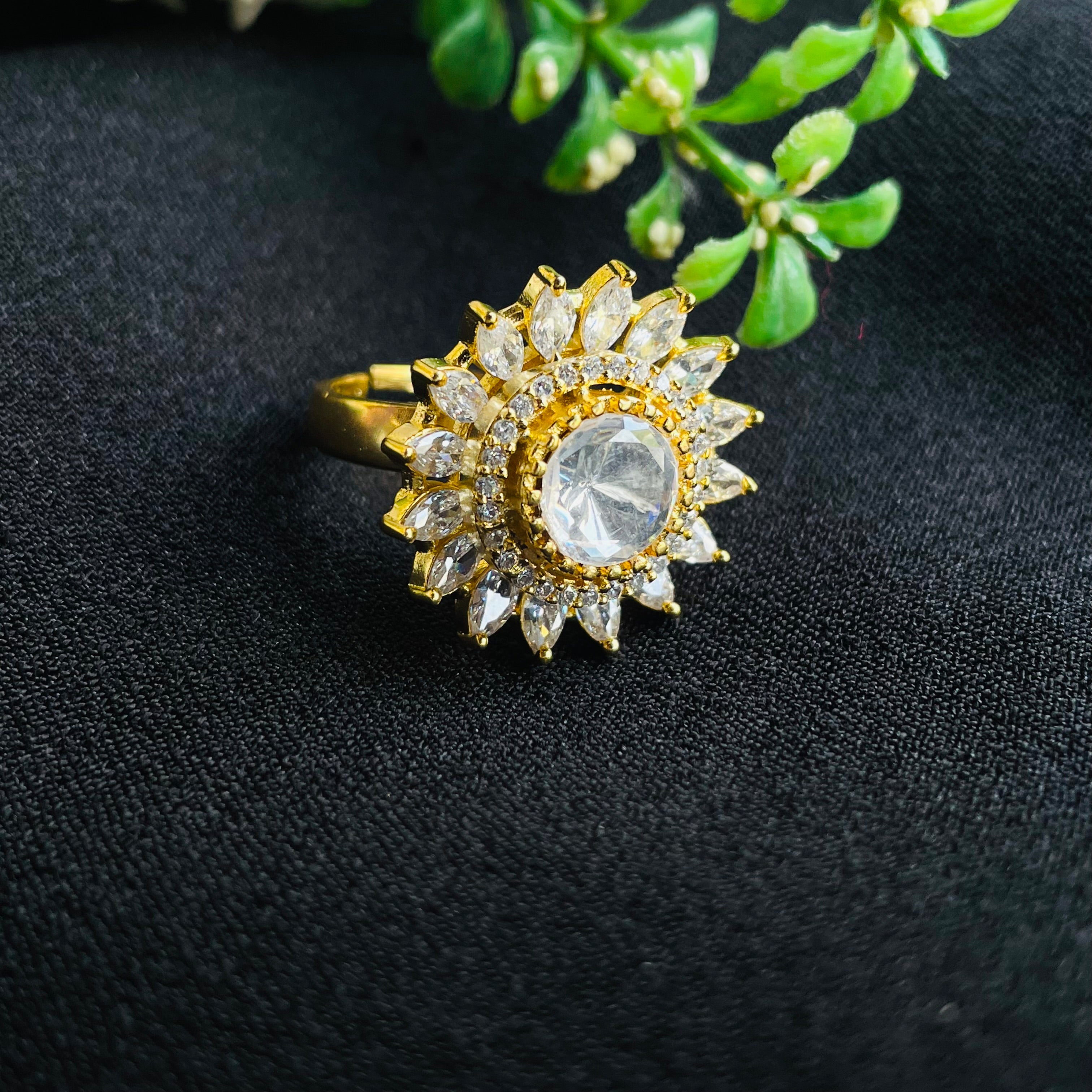 Nayaab sneha polki ring adjustable
