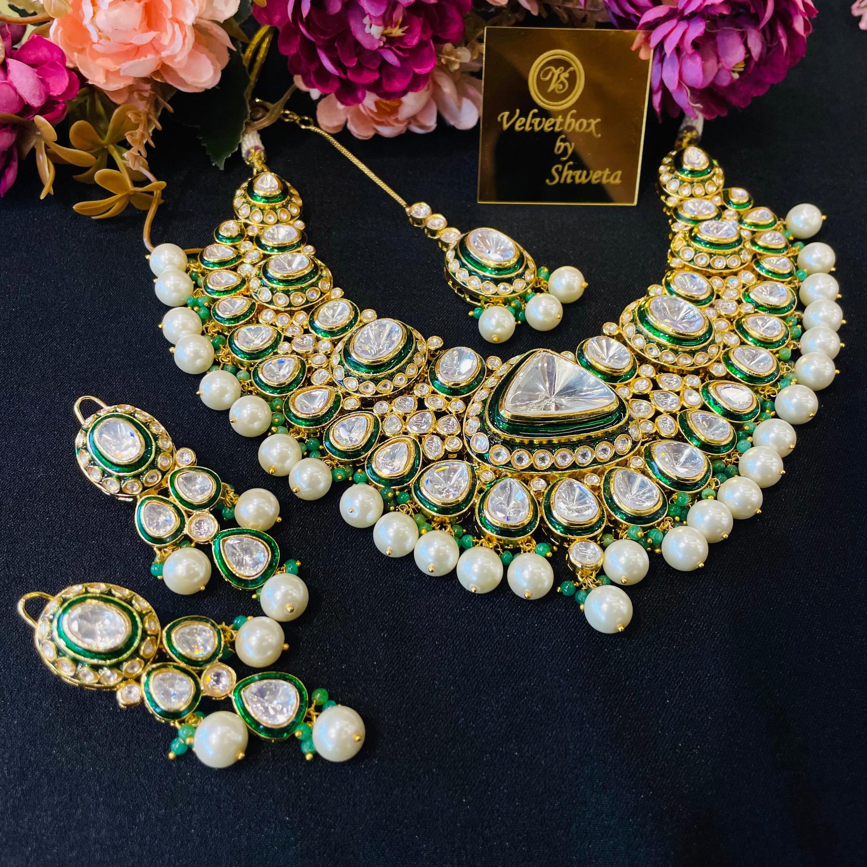 Nayaab Kiara Polki Neckpiece