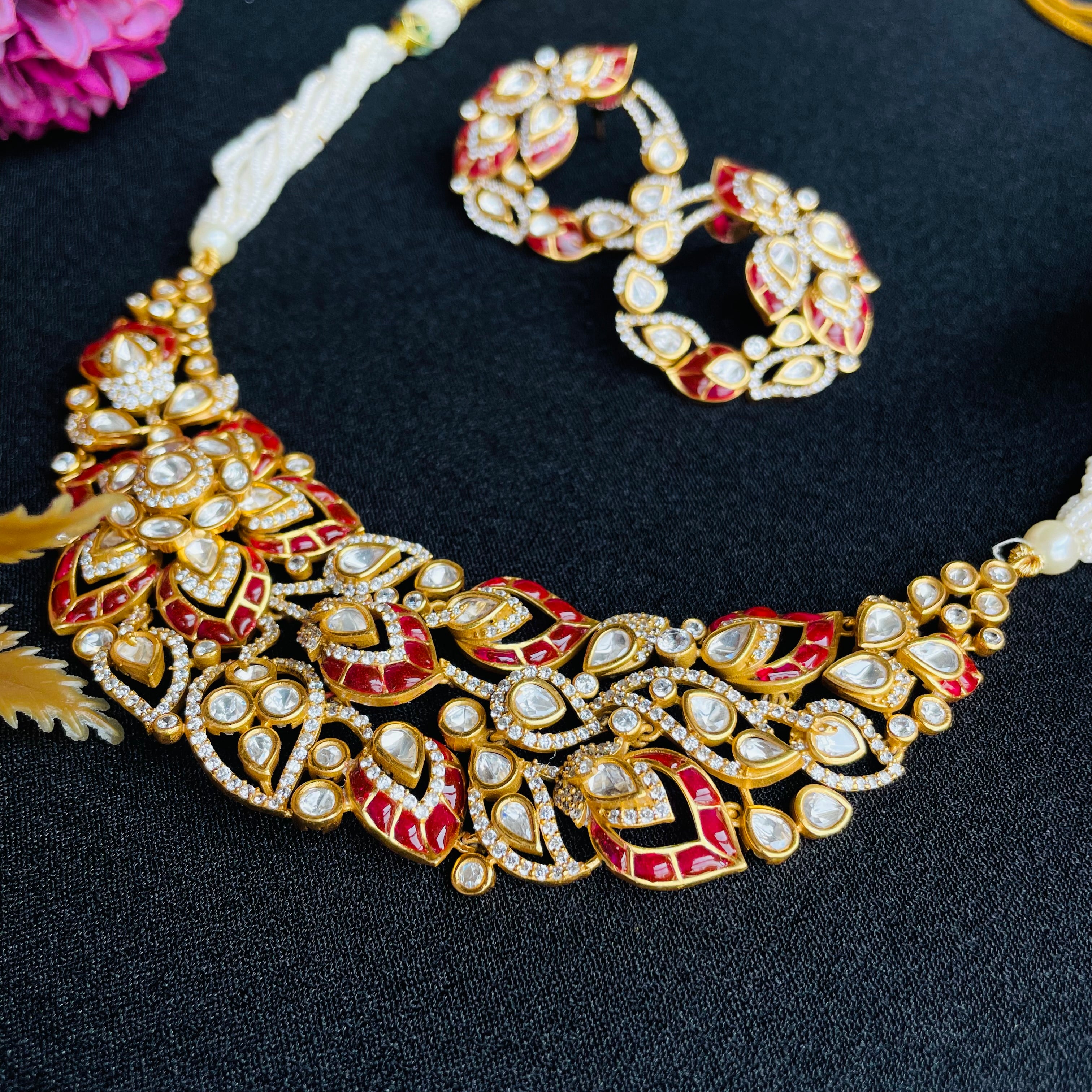 Nayaab Haniya Polki Neckpiece