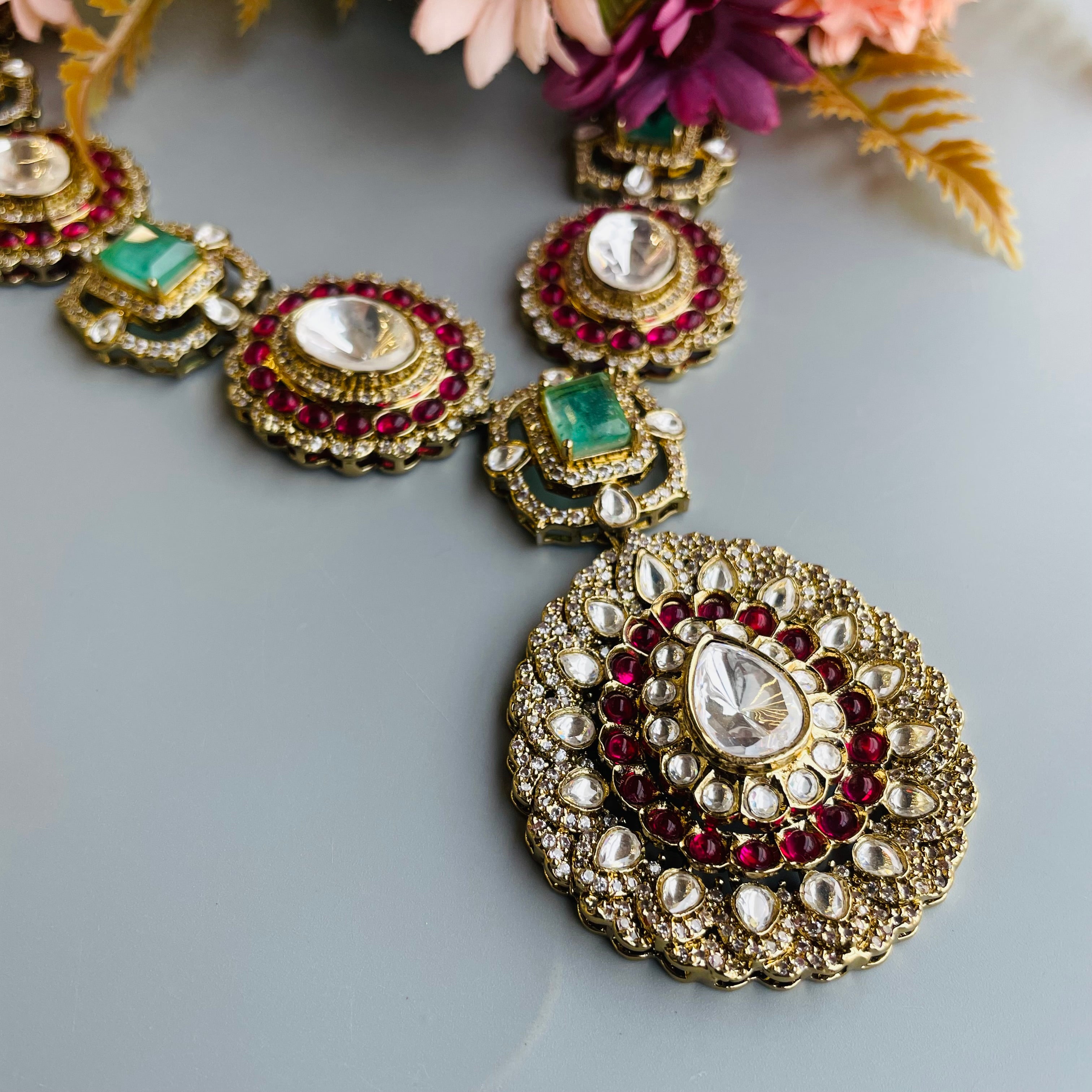 Nayaab Shalok Polki Neckpiece