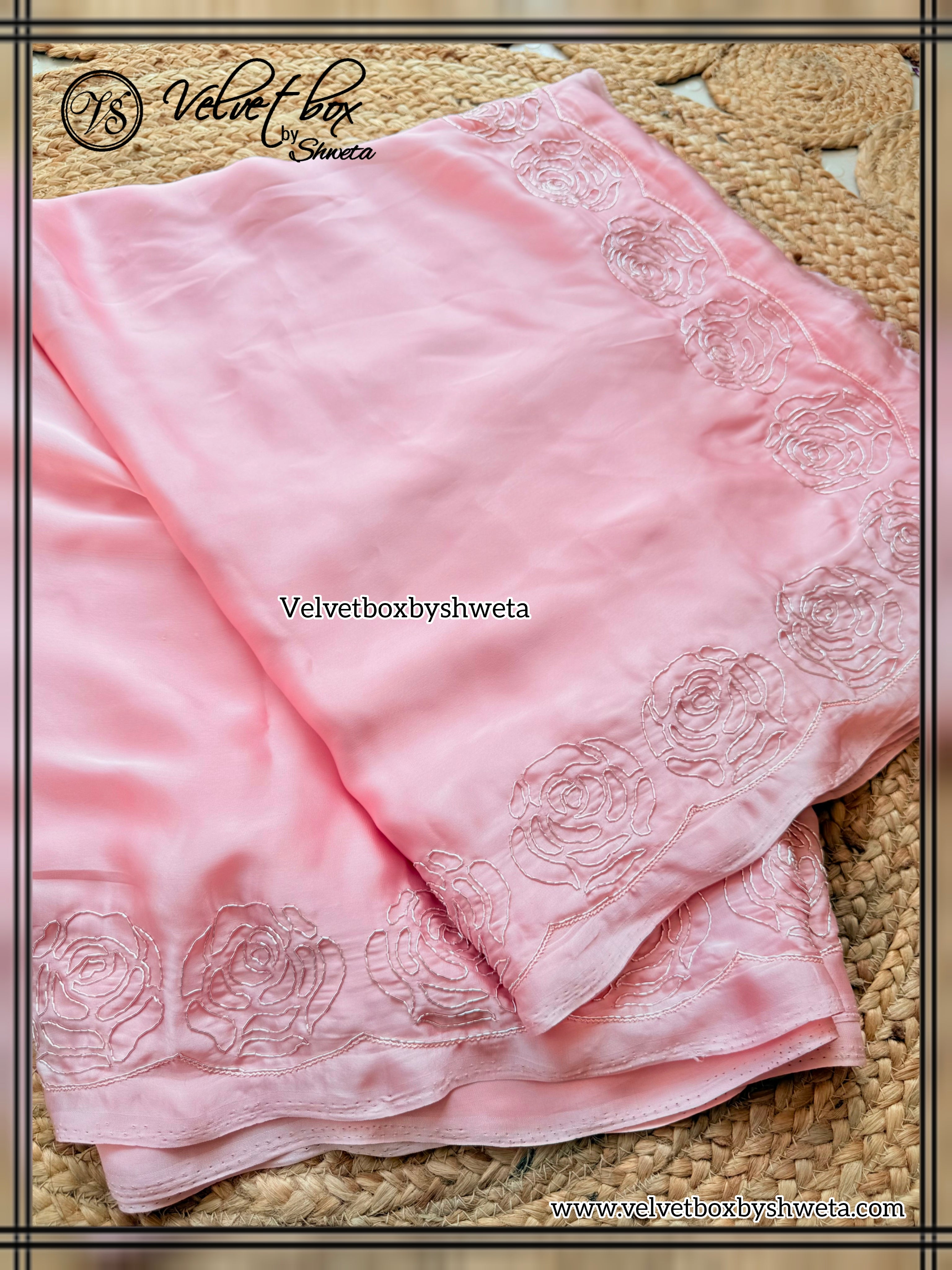 Rose Pink Saree