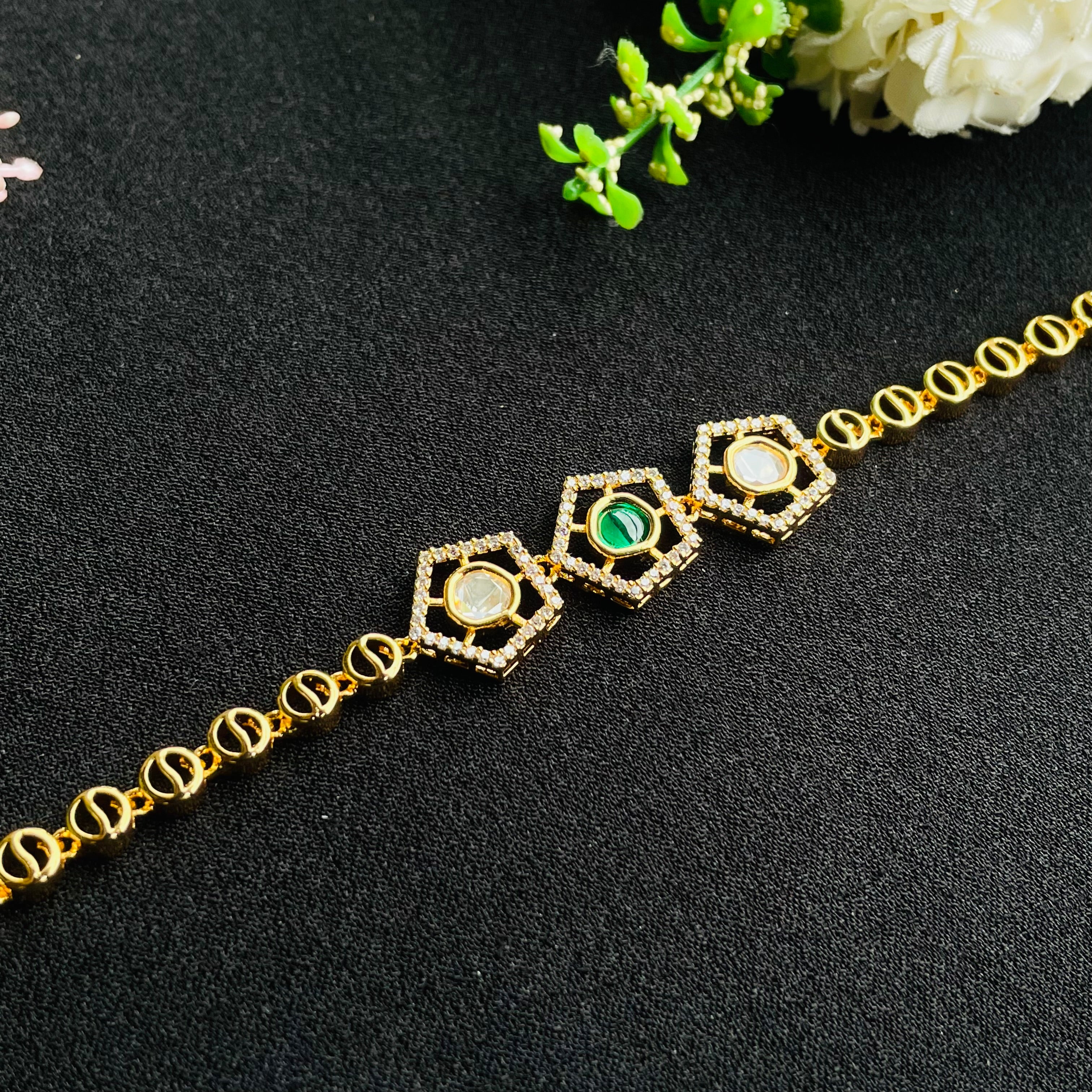 Nayaab Alima Polki Bracelet