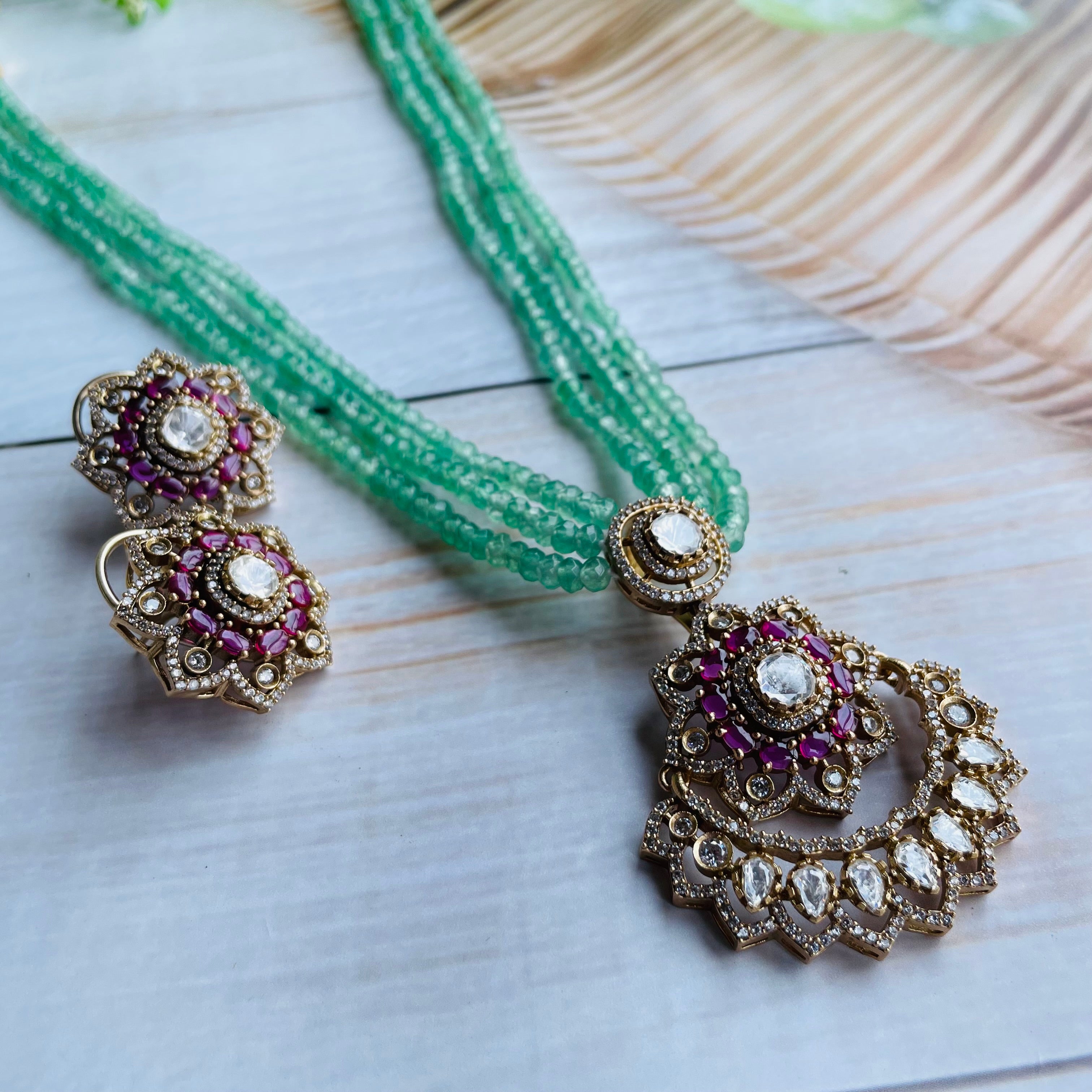 Nayaab Rubi Long Neckpiece