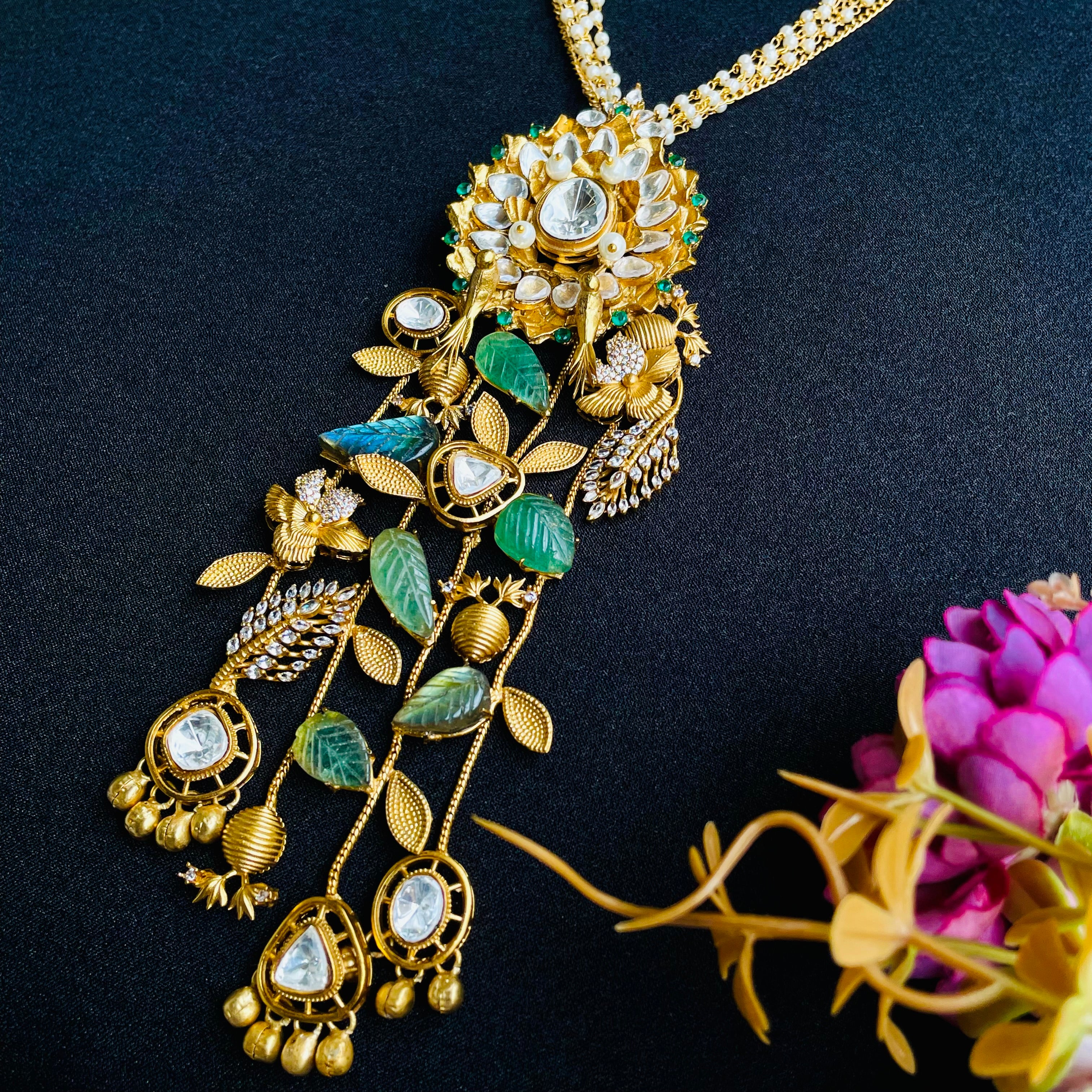 Nayaab Meher Polki Long Neckpiece