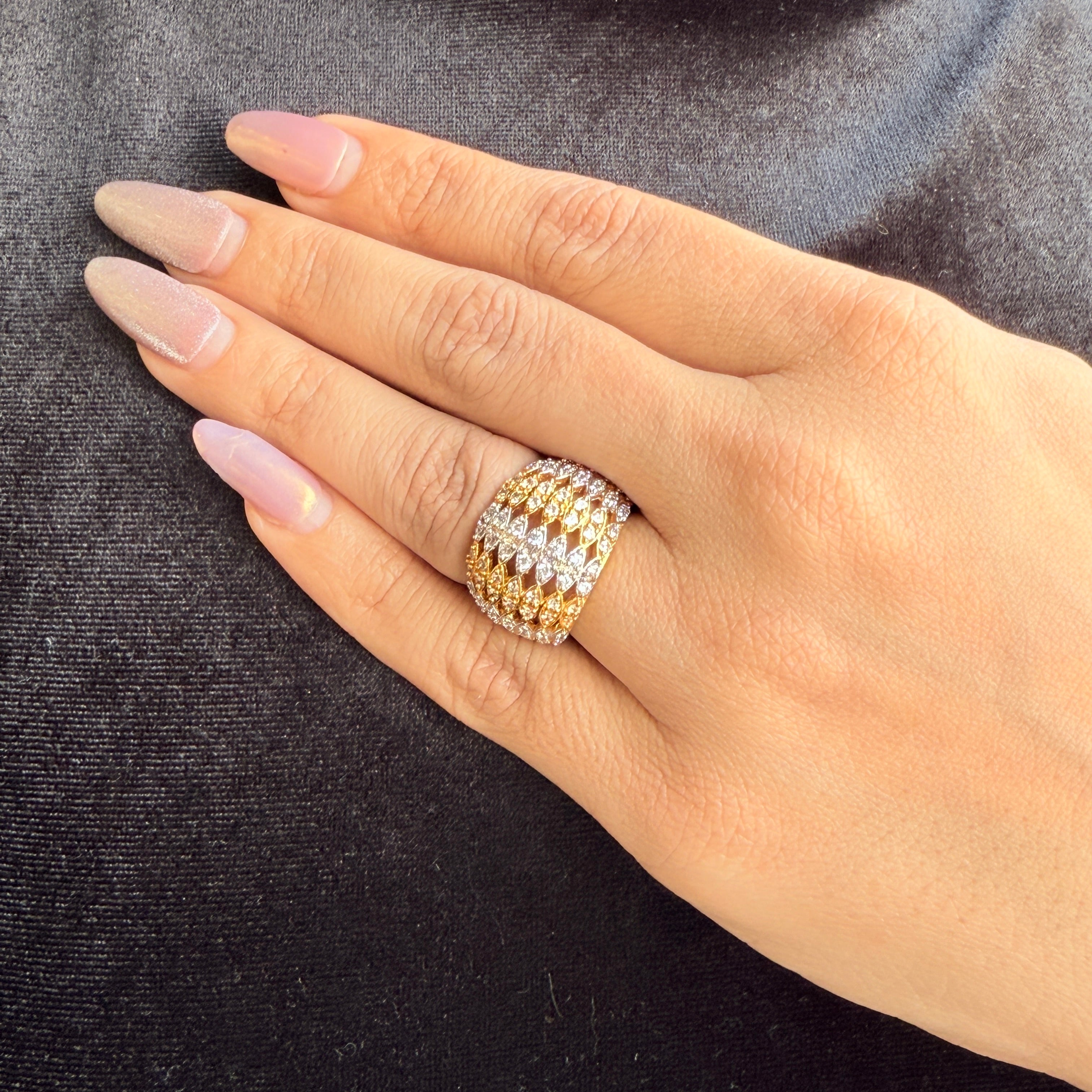 Vs sterling silver cocktail ring 177 7g