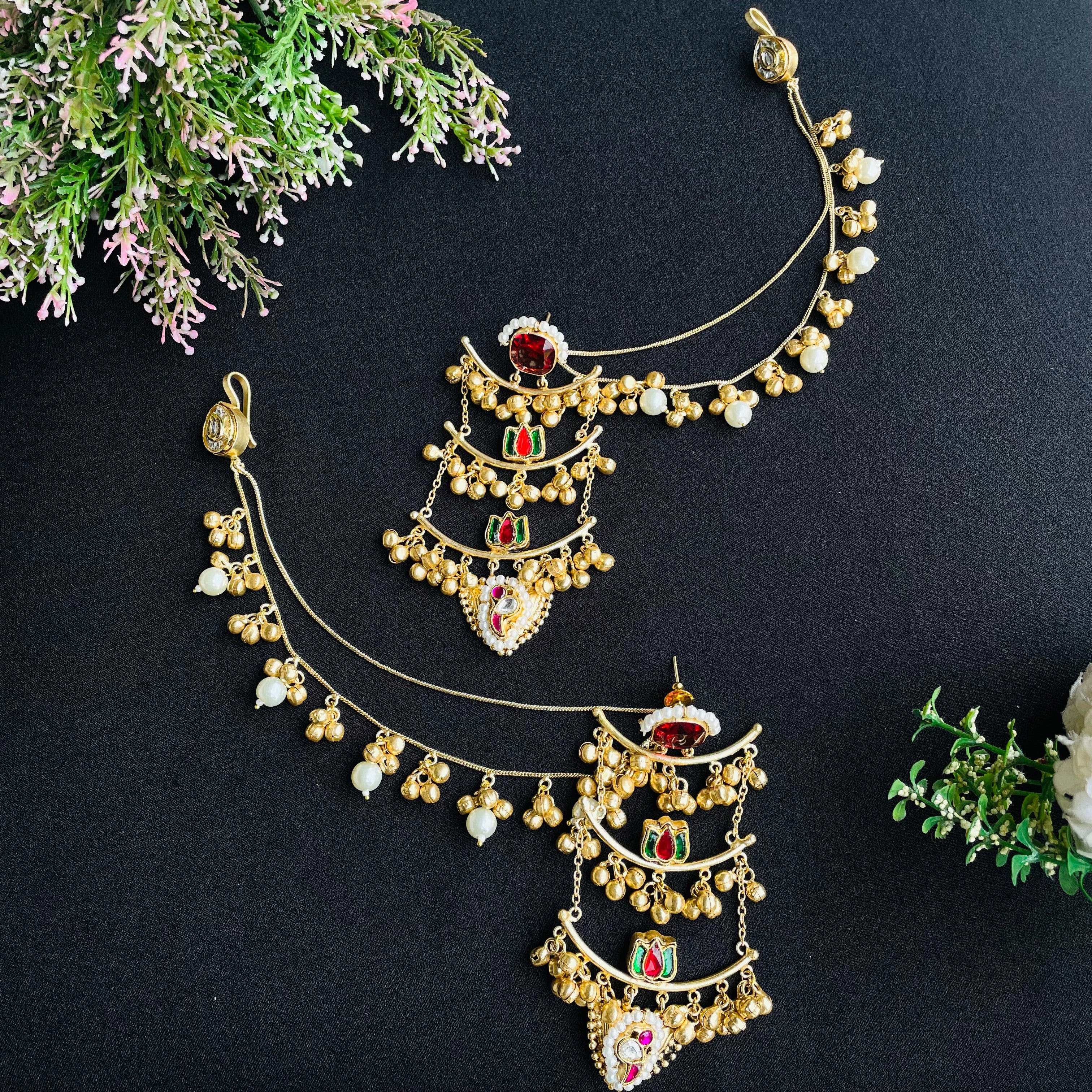 nayaab drishti earrings With Kanchain