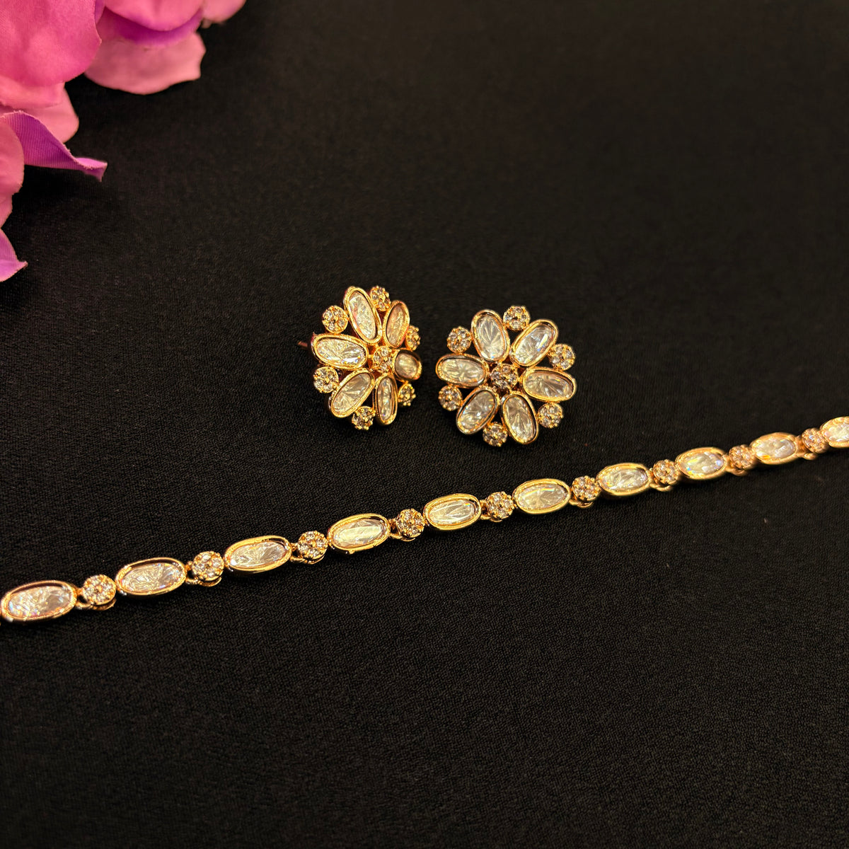Meher Oval Sparkle Choker