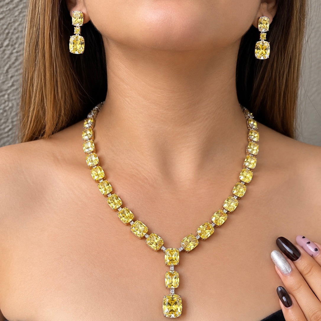 Aarohi Citrine Neckpiece