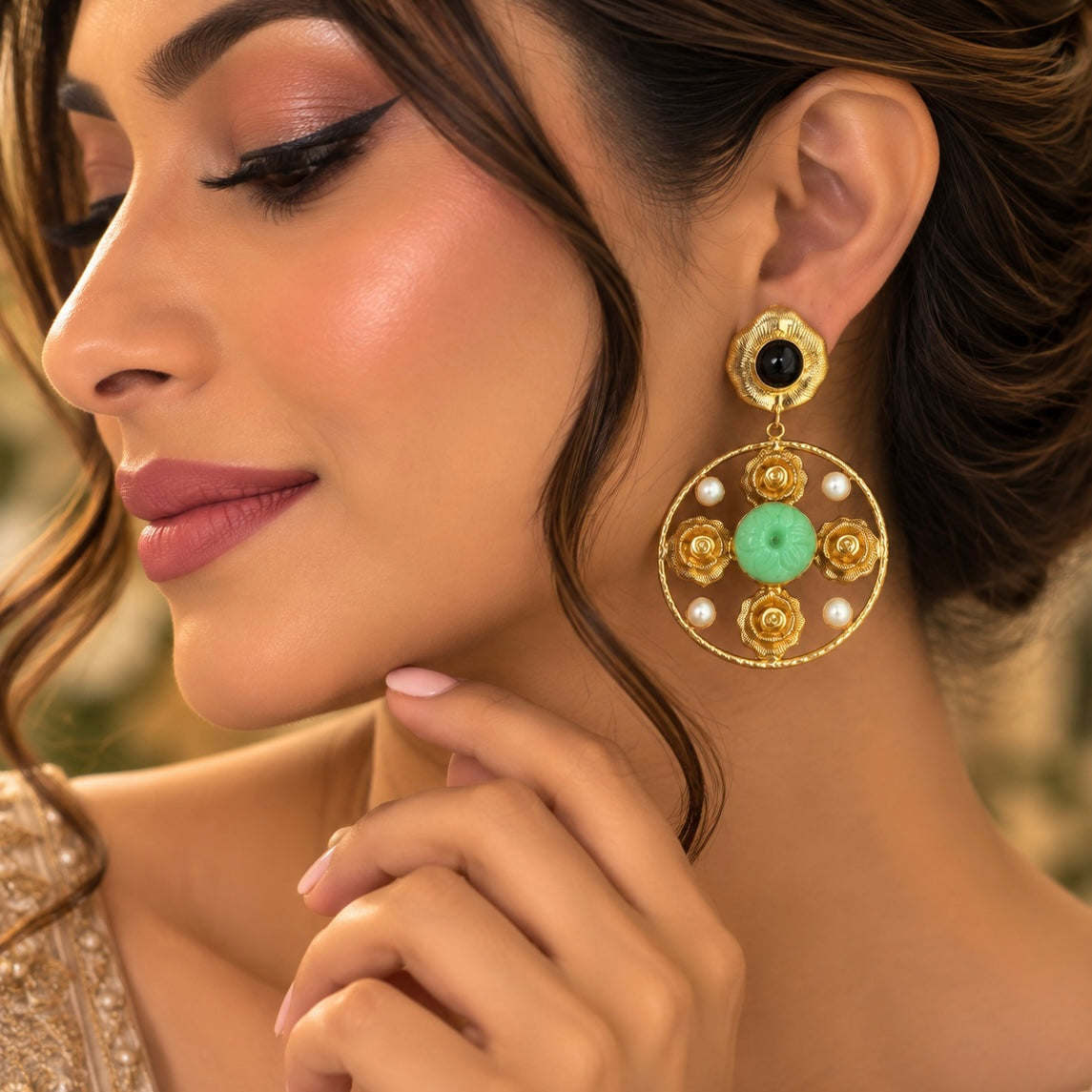 Vanyashree Floral Earrings