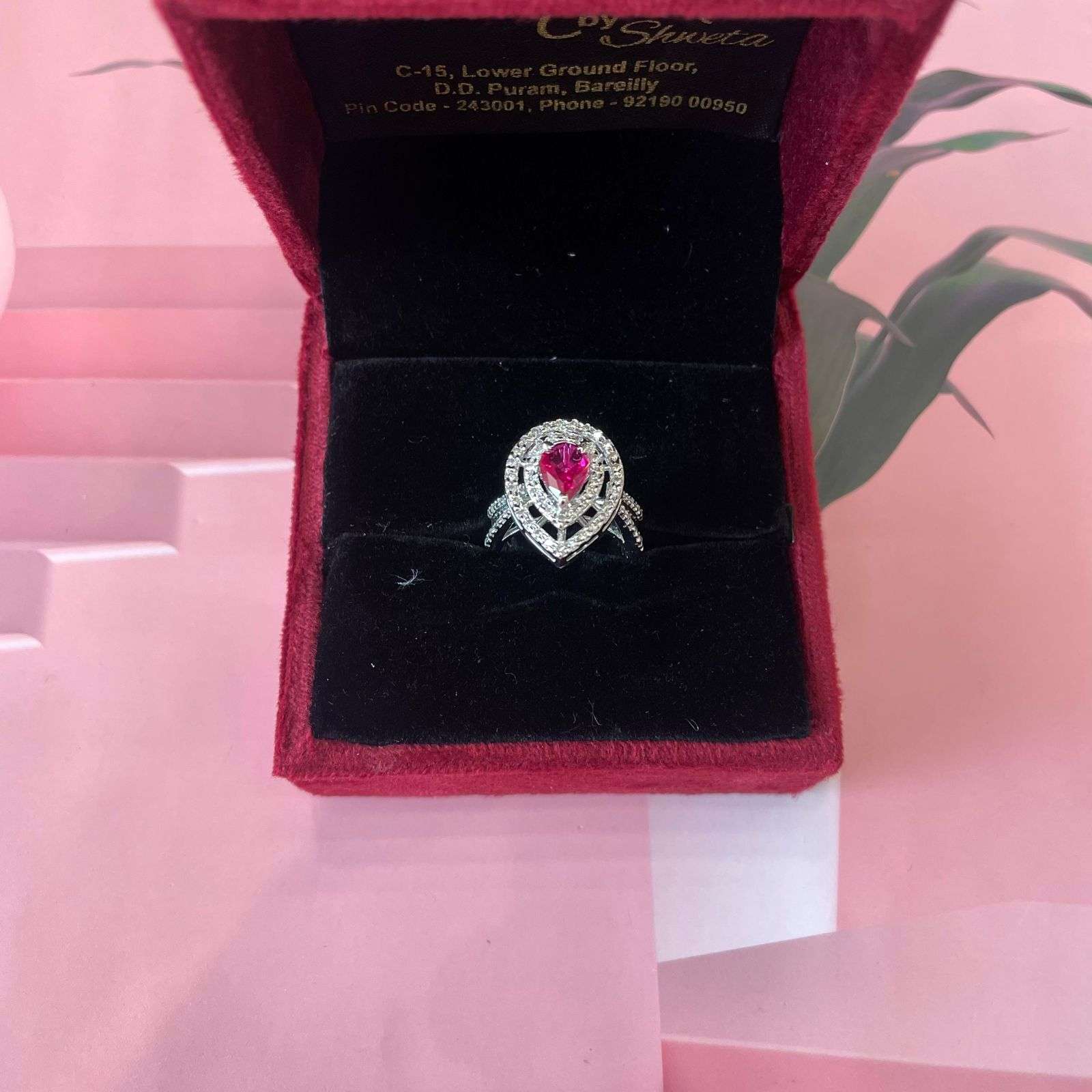 vs sterling silver cocktail ring 083 Velvet box by Shweta