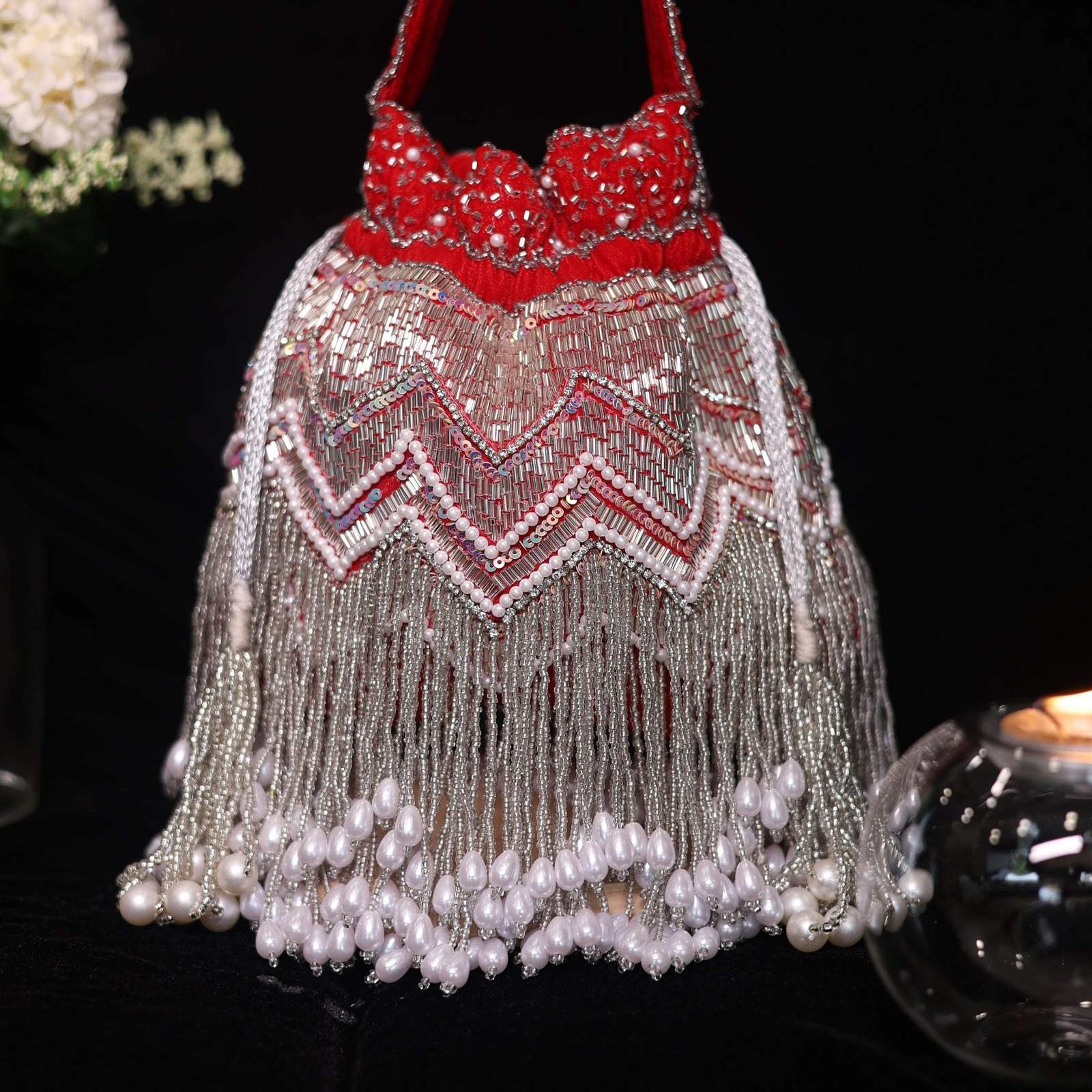 vs velvet potli velvet box by shweta