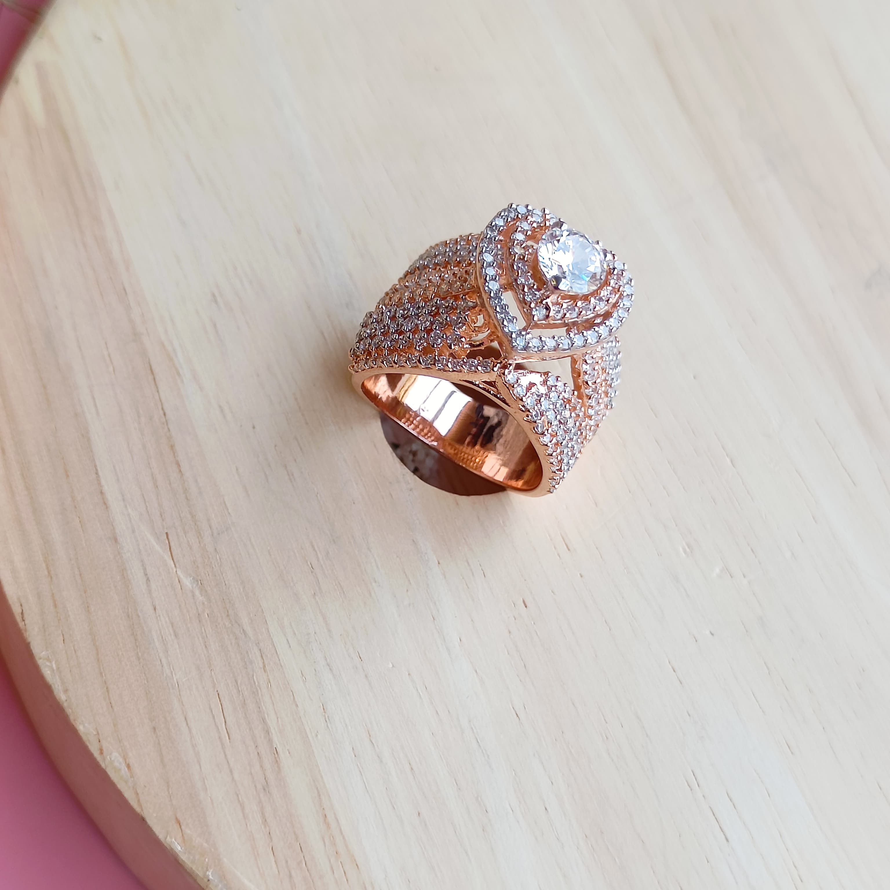 Vs sterling silver Cocktail Ring-155 12g